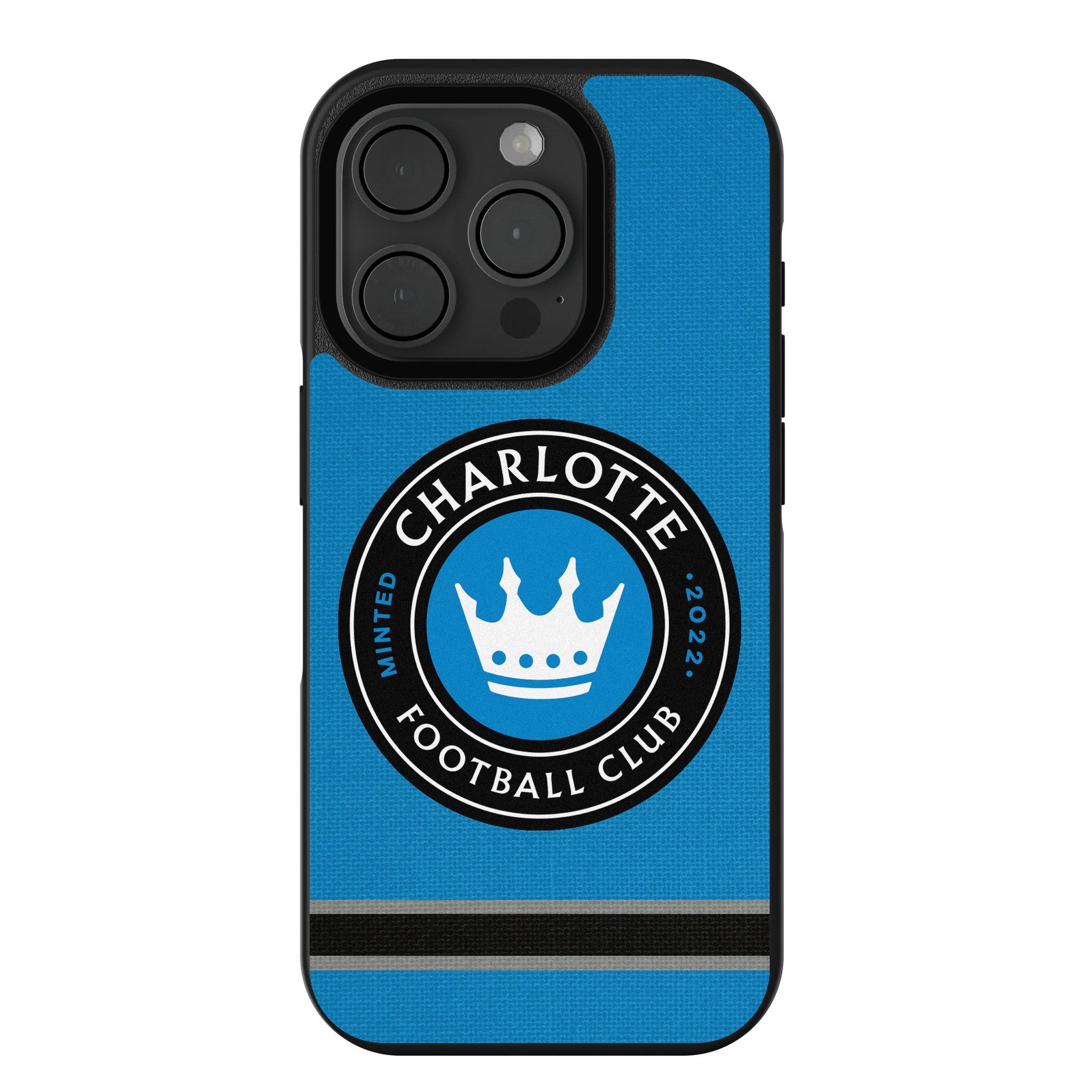 Charlotte FC Stripe iPhone Bump Phone Case for Apple iPhone