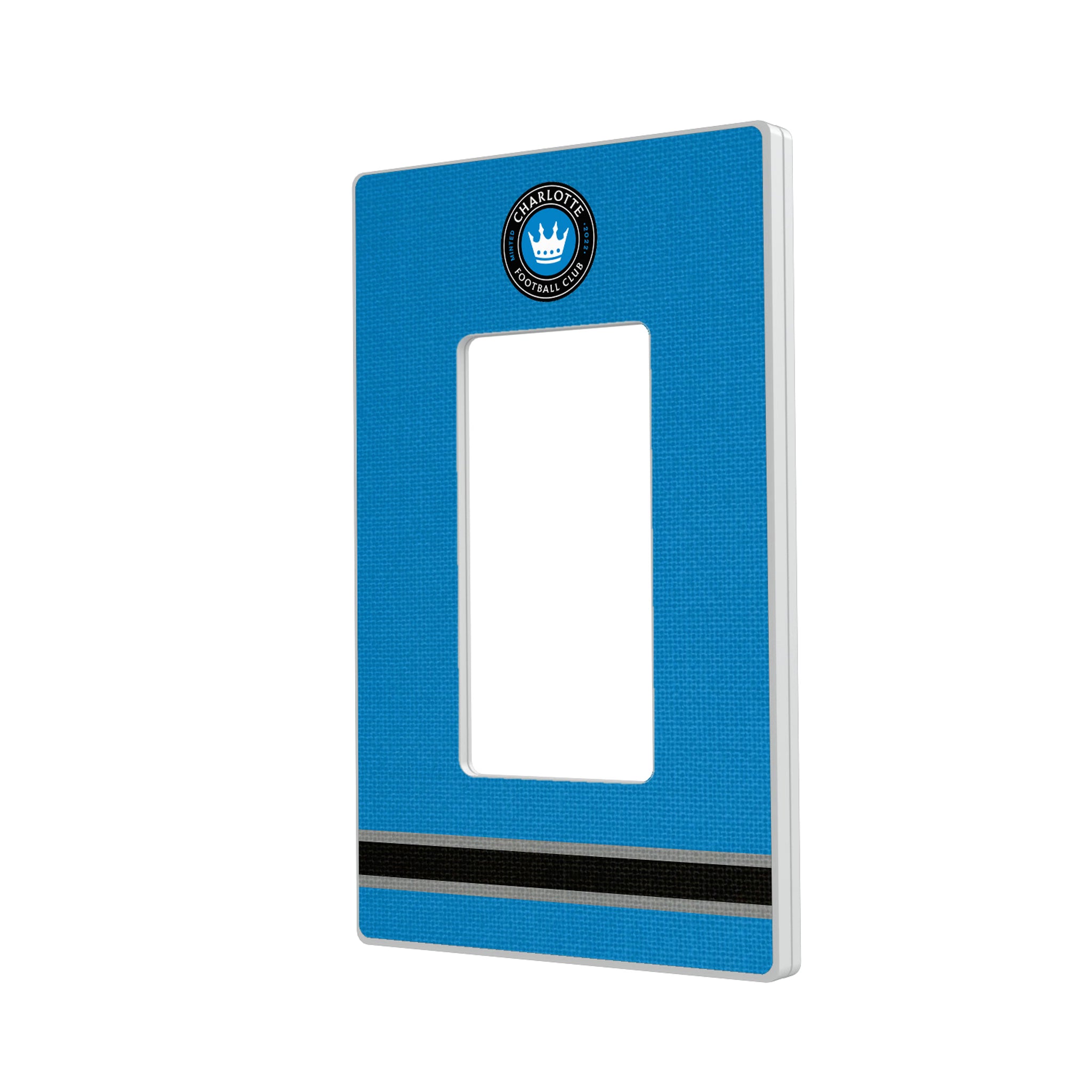 Charlotte FC Stripe Hidden-Screw Light Switch Plate#Style_Single Rocker
