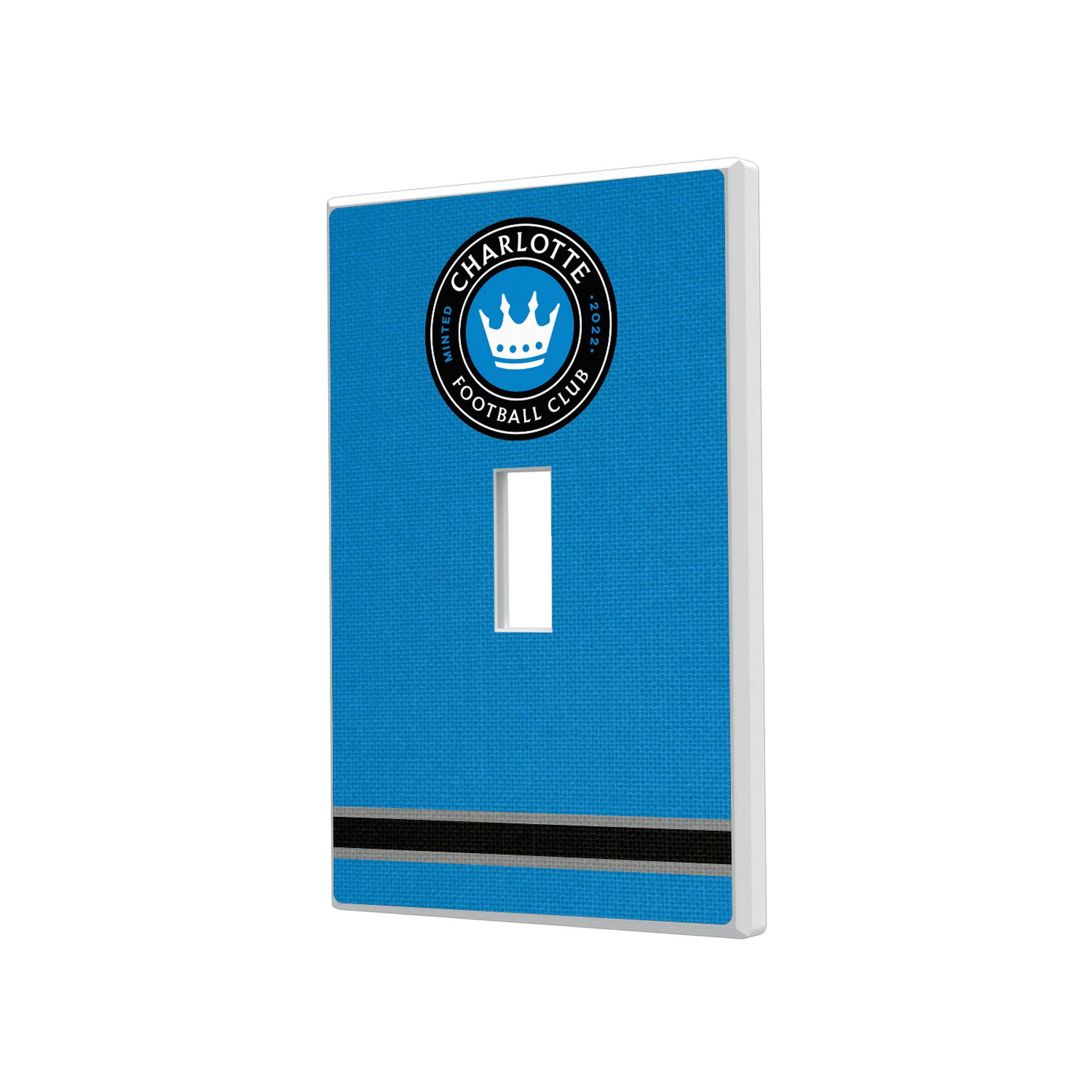 Charlotte FC Stripe Hidden-Screw Light Switch Plate#Style_Single Toggle