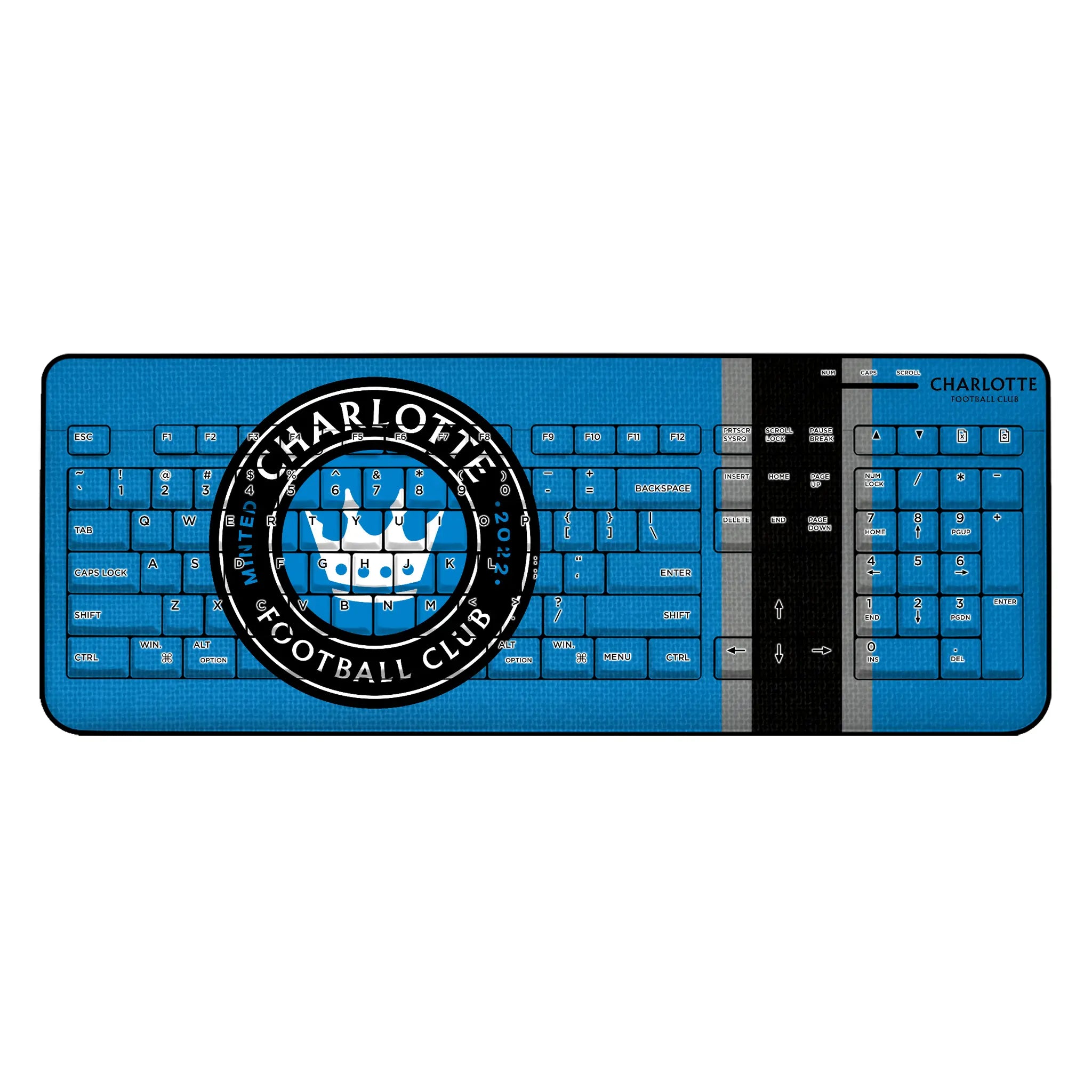 Charlotte FC Stripe Wireless USB Keyboard