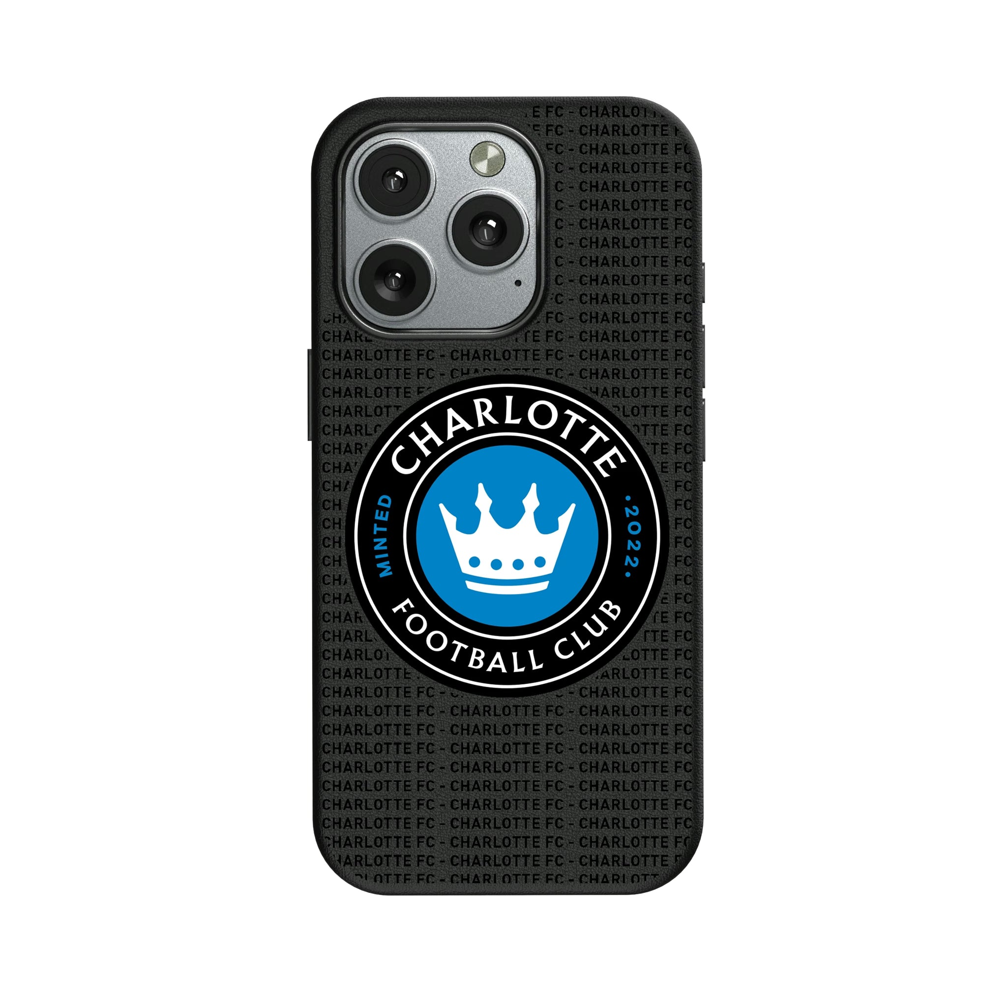 Charlotte FC Text Backdrop iPhone MagSafe Compatible Phone Case for Apple iPhone