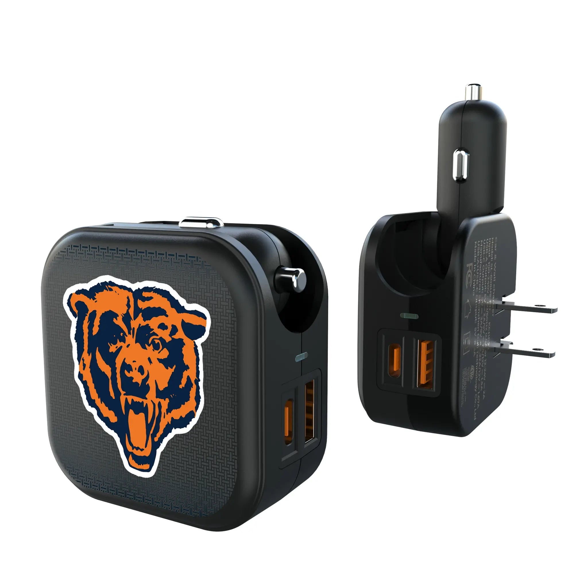 Chicago Bears 1946 Historic Collection Linen 2 in 1 USB A/C Charger