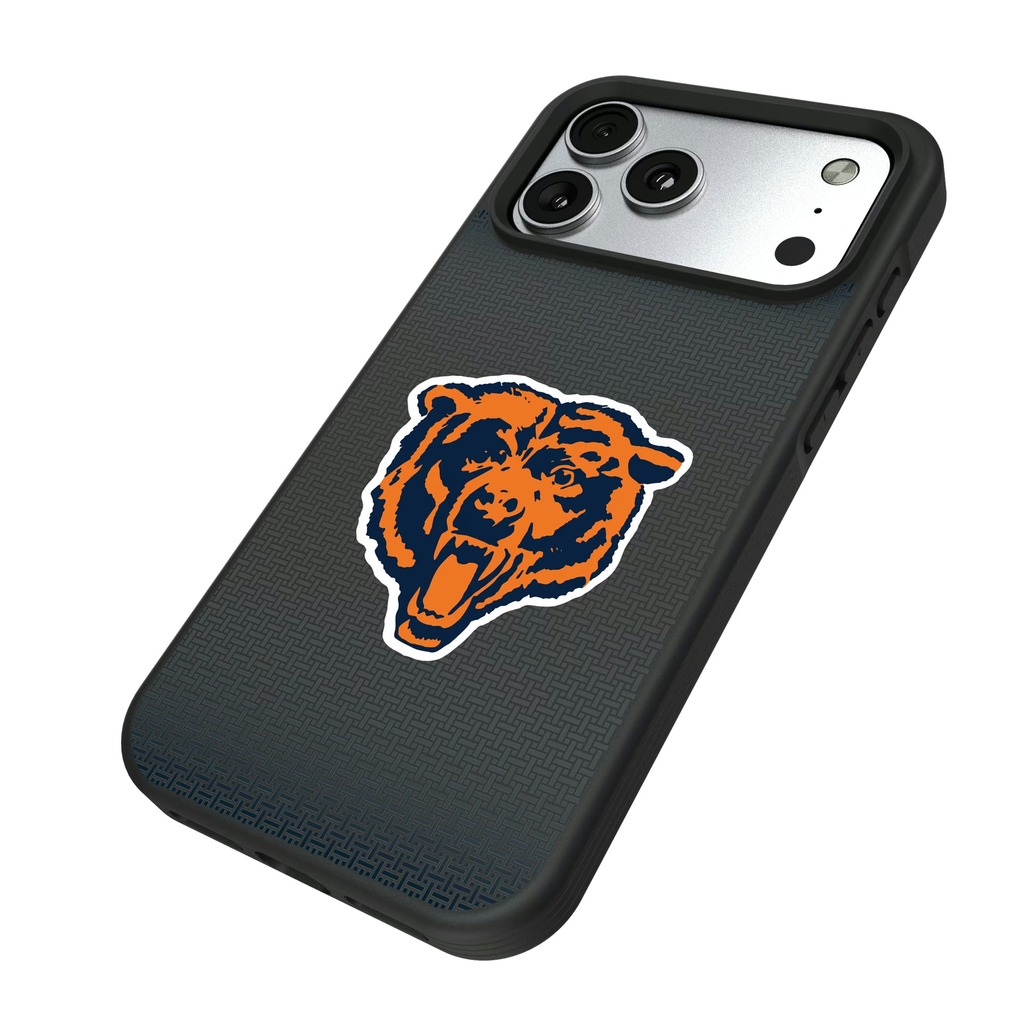 Chicago Bears 1946 Historic Collection Linen iPhone Bump Phone Case for Apple iPhone - Isometric View#Device_iPhone 17 Pro Max