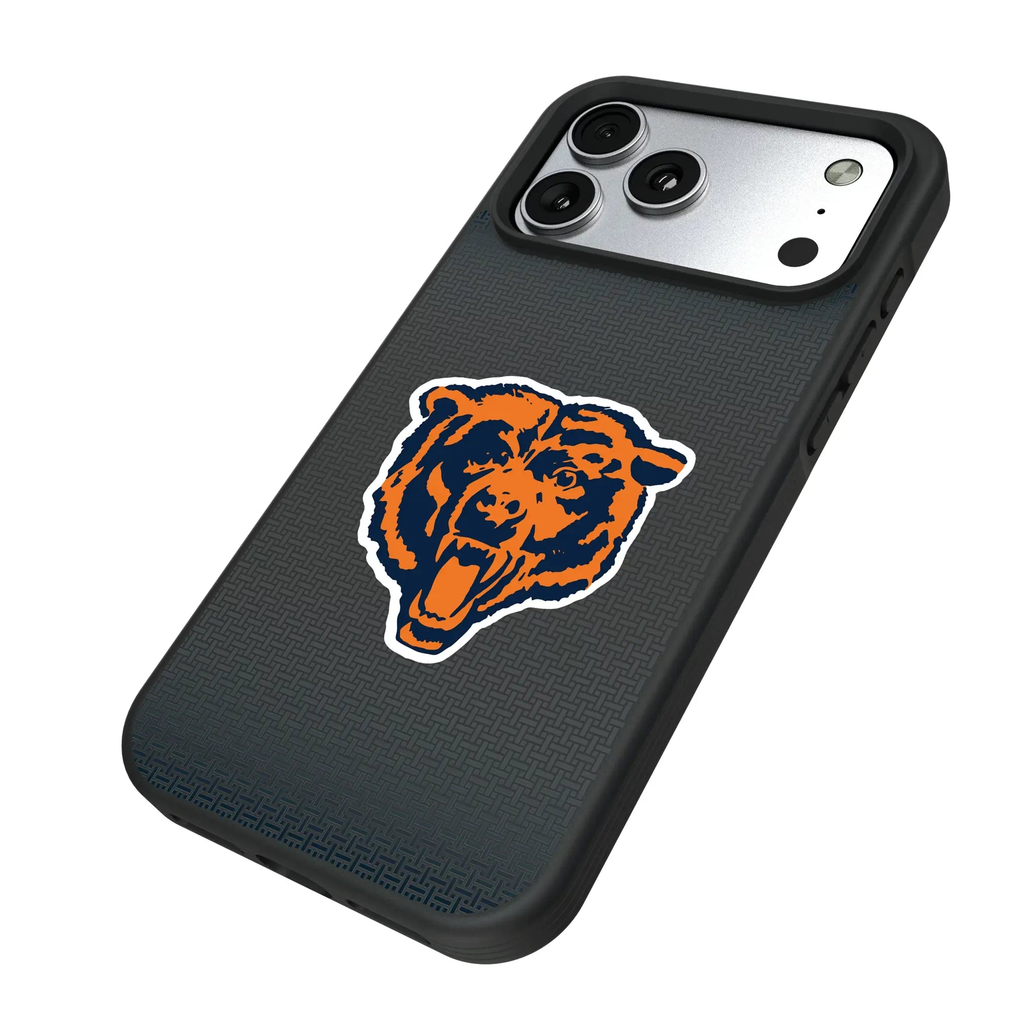 Chicago Bears 1946 Historic Collection Linen iPhone Bump Phone Case for Apple iPhone - Isometric View#Device_iPhone 17 Pro Max