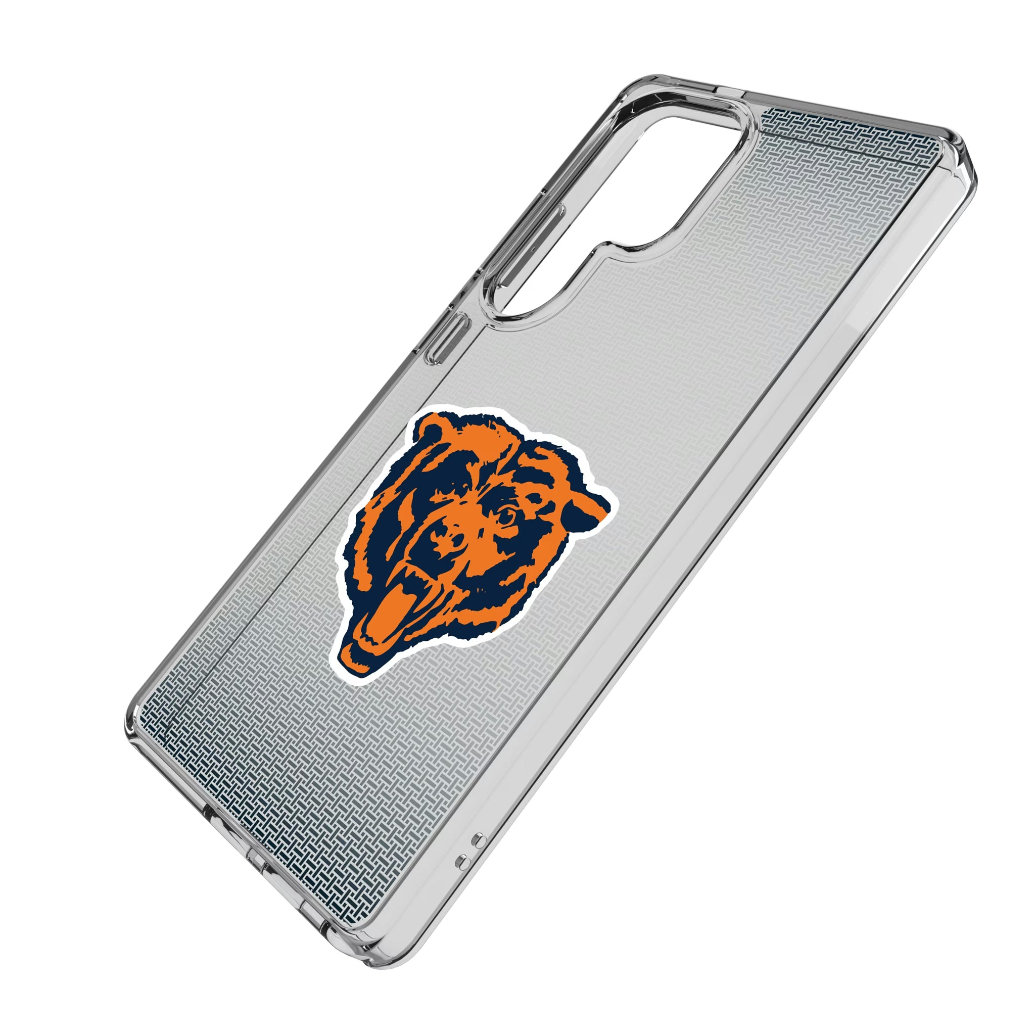 Chicago Bears 1946 Historic Collection Linen Galaxy Clear Phone Case for Samsung Galaxy - Isometric View