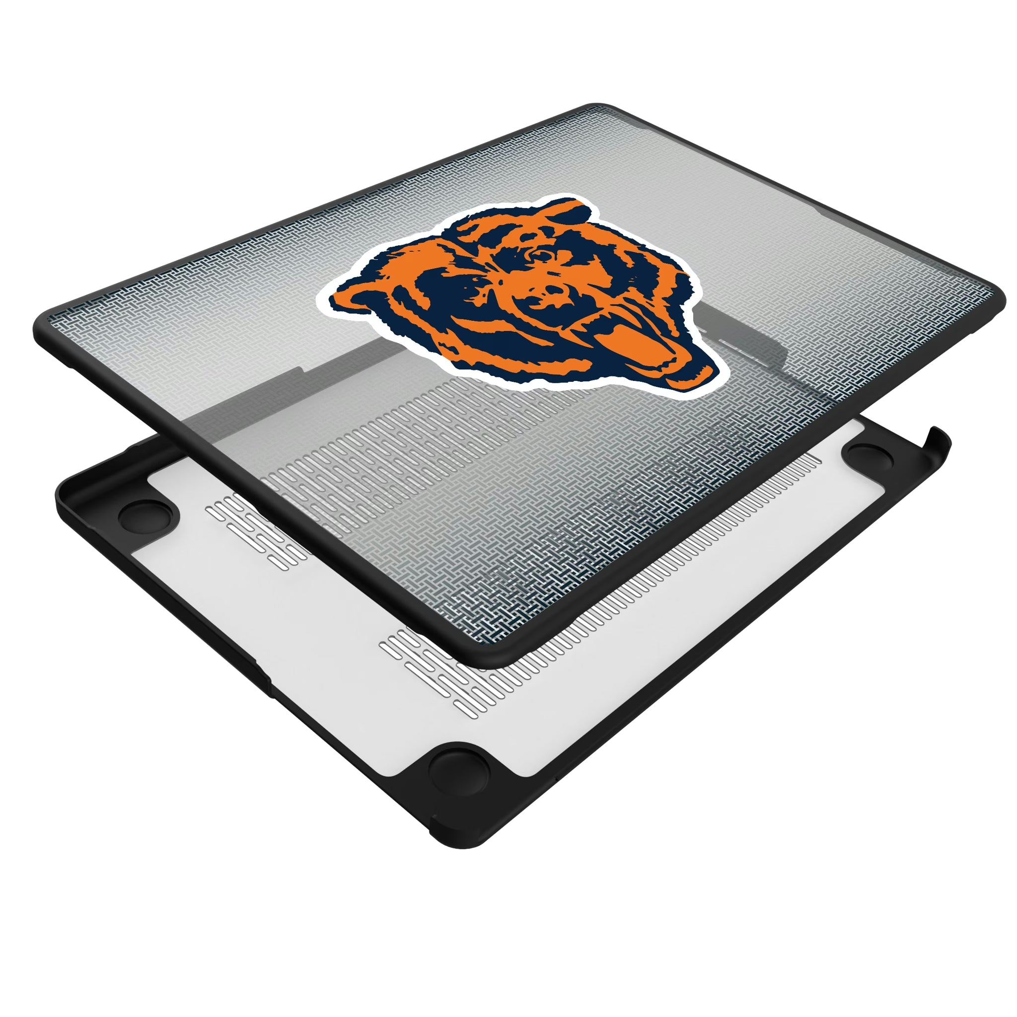Chicago Bears 1946 Historic Collection Linen MacBook Laptop Case for Apple MacBook - Isometric View#Device_MacBook Pro (14-inch, 2021) / MacBook Pro (14-inch, 2023) / MacBook Pro (14-inch, 2024)