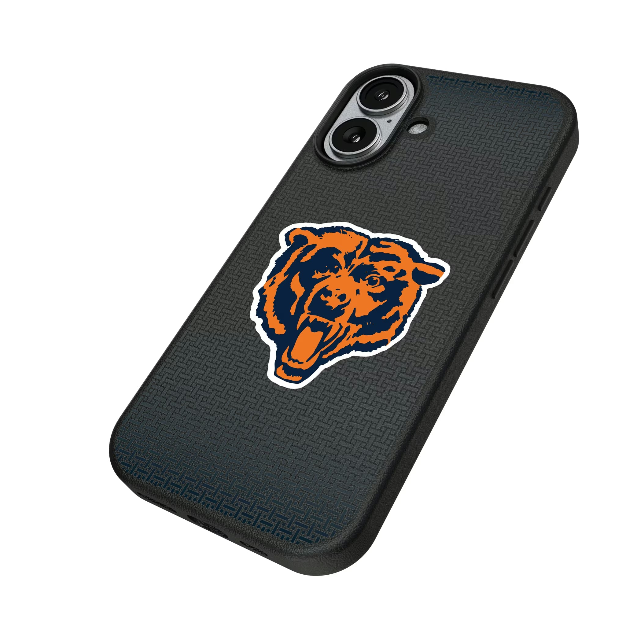 Chicago Bears 1946 Historic Collection Linen iPhone MagSafe Compatible Phone Case for Apple iPhone - Isometric View#Device_iPhone 17