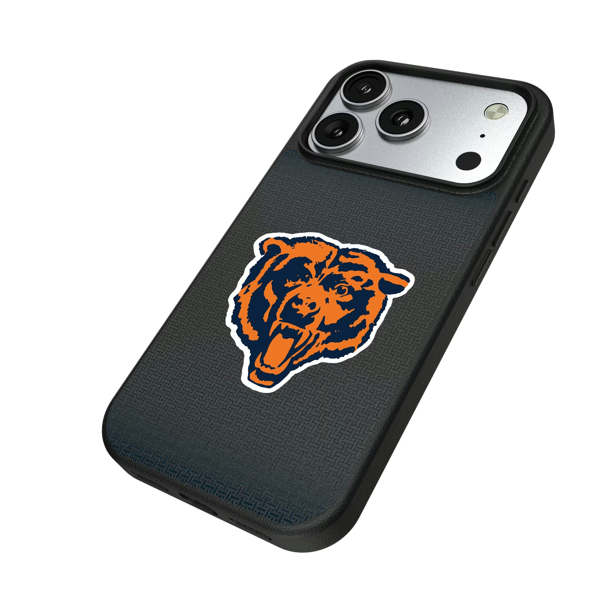 Chicago Bears 1946 Historic Collection Linen iPhone MagSafe Compatible Phone Case for Apple iPhone - Isometric View#Device_iPhone 17 Pro