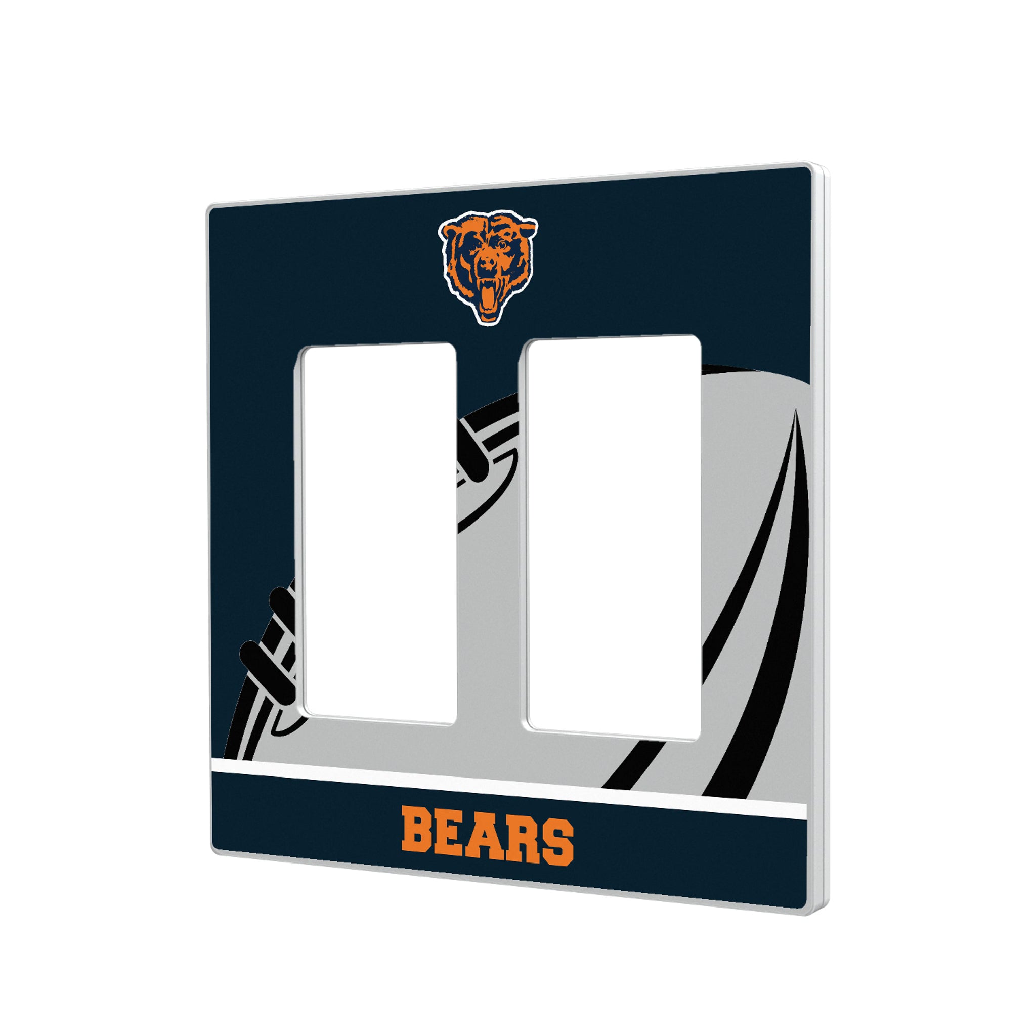 Chicago Bears 1946 Historic Collection Passtime Hidden-Screw Light Switch Plate#Style_Double Rocker