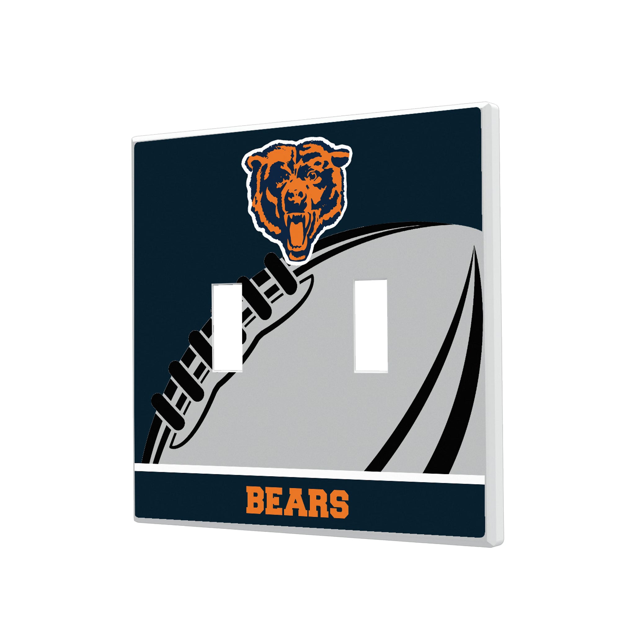 Chicago Bears 1946 Historic Collection Passtime Hidden-Screw Light Switch Plate#Style_Double Toggle