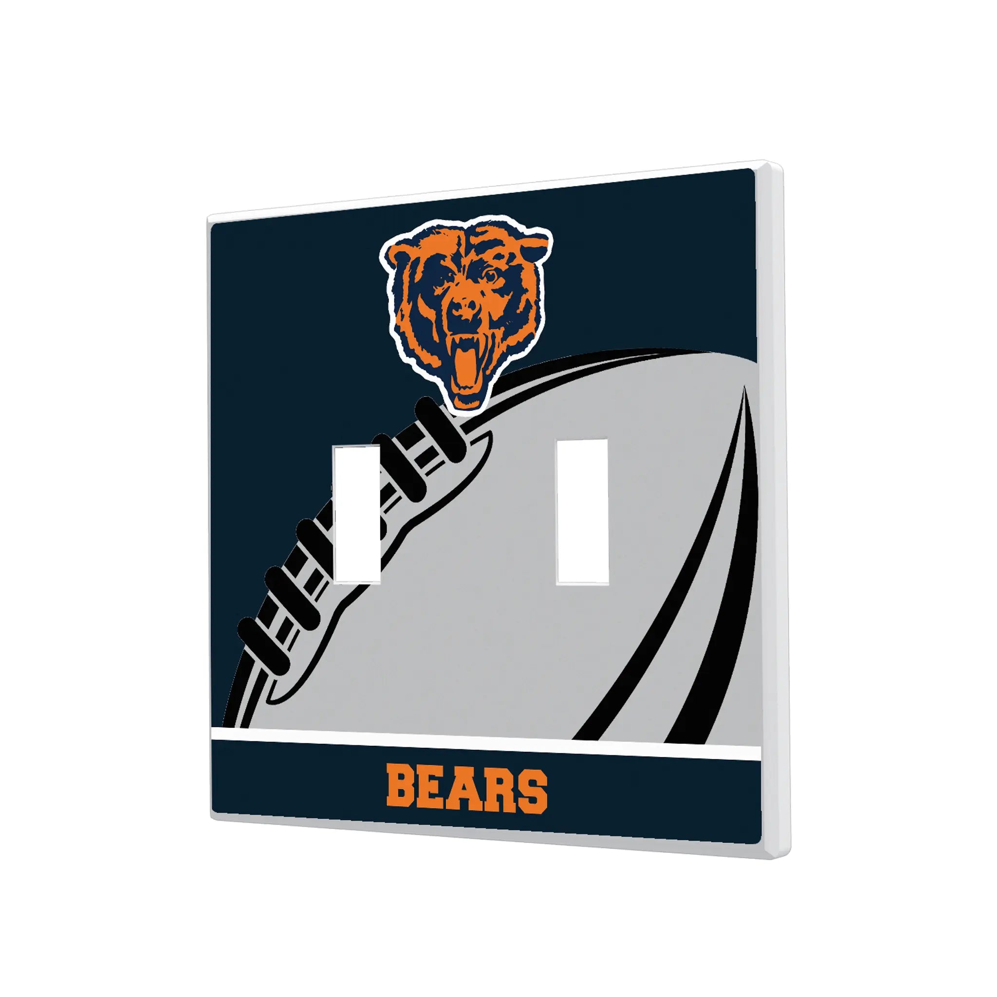 Chicago Bears 1946 Historic Collection Passtime Hidden-Screw Light Switch Plate#Style_Double Toggle
