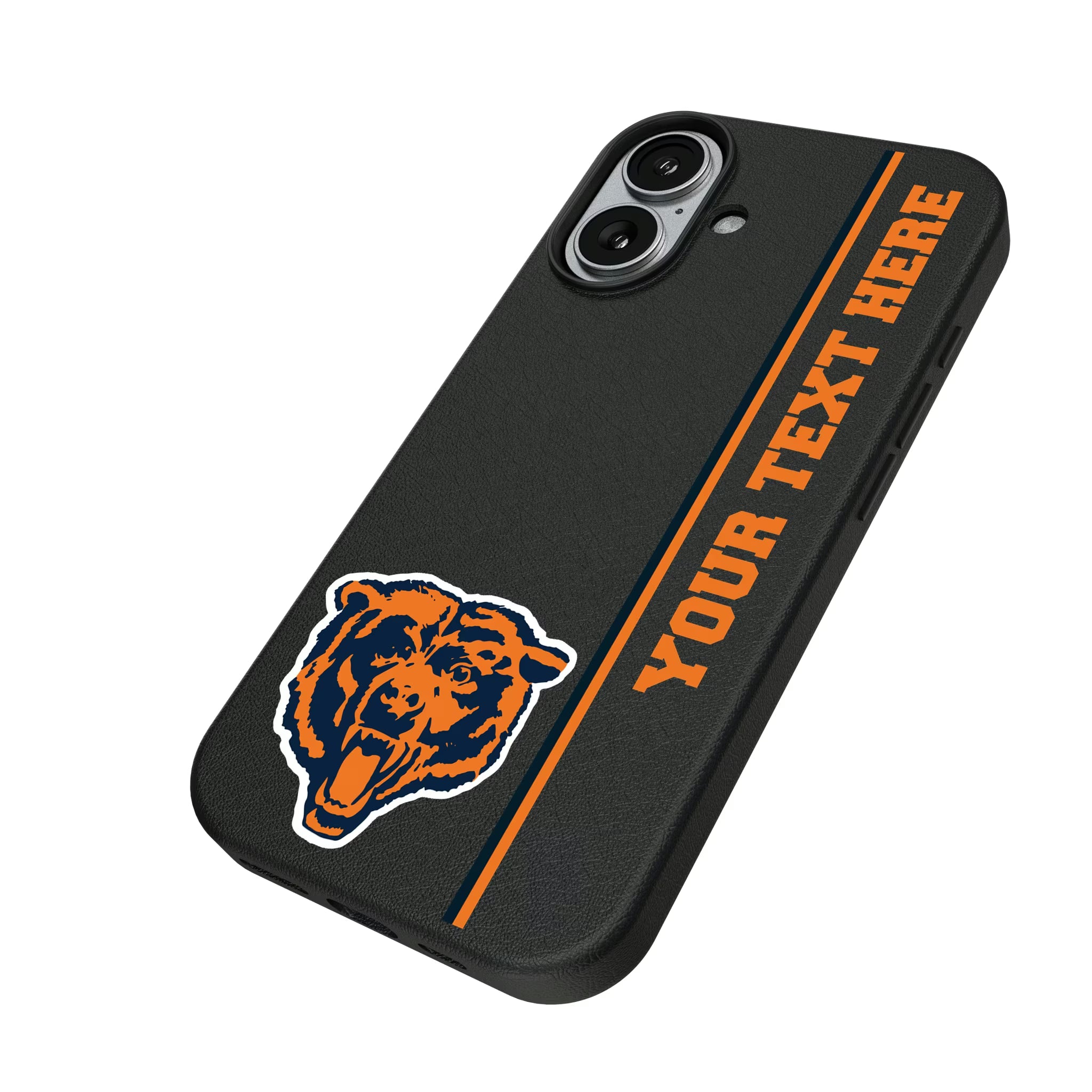 Chicago Bears 1946 Historic Collection Personalized Sidebard iPhone MagSafe Compatible Phone Case for Apple iPhone - Isometric View#Device_iPhone 17