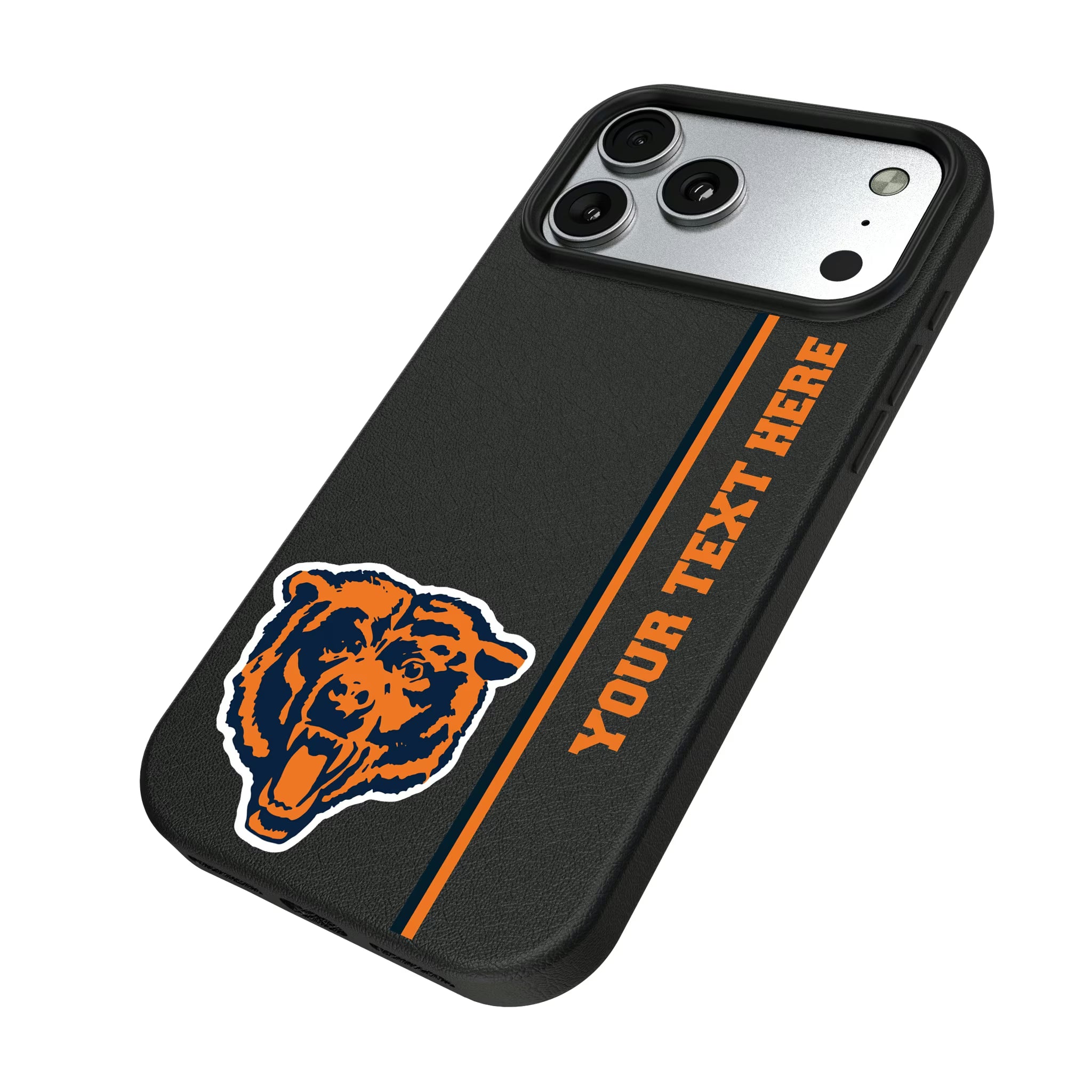 Chicago Bears 1946 Historic Collection Personalized Sidebard iPhone MagSafe Compatible Phone Case for Apple iPhone - Isometric View#Device_iPhone 17 Pro Max