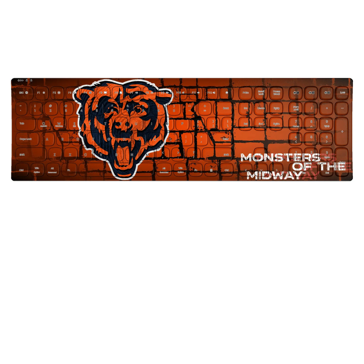 Chicago Bears Brick KKB605 Curved Wireless Keyboard