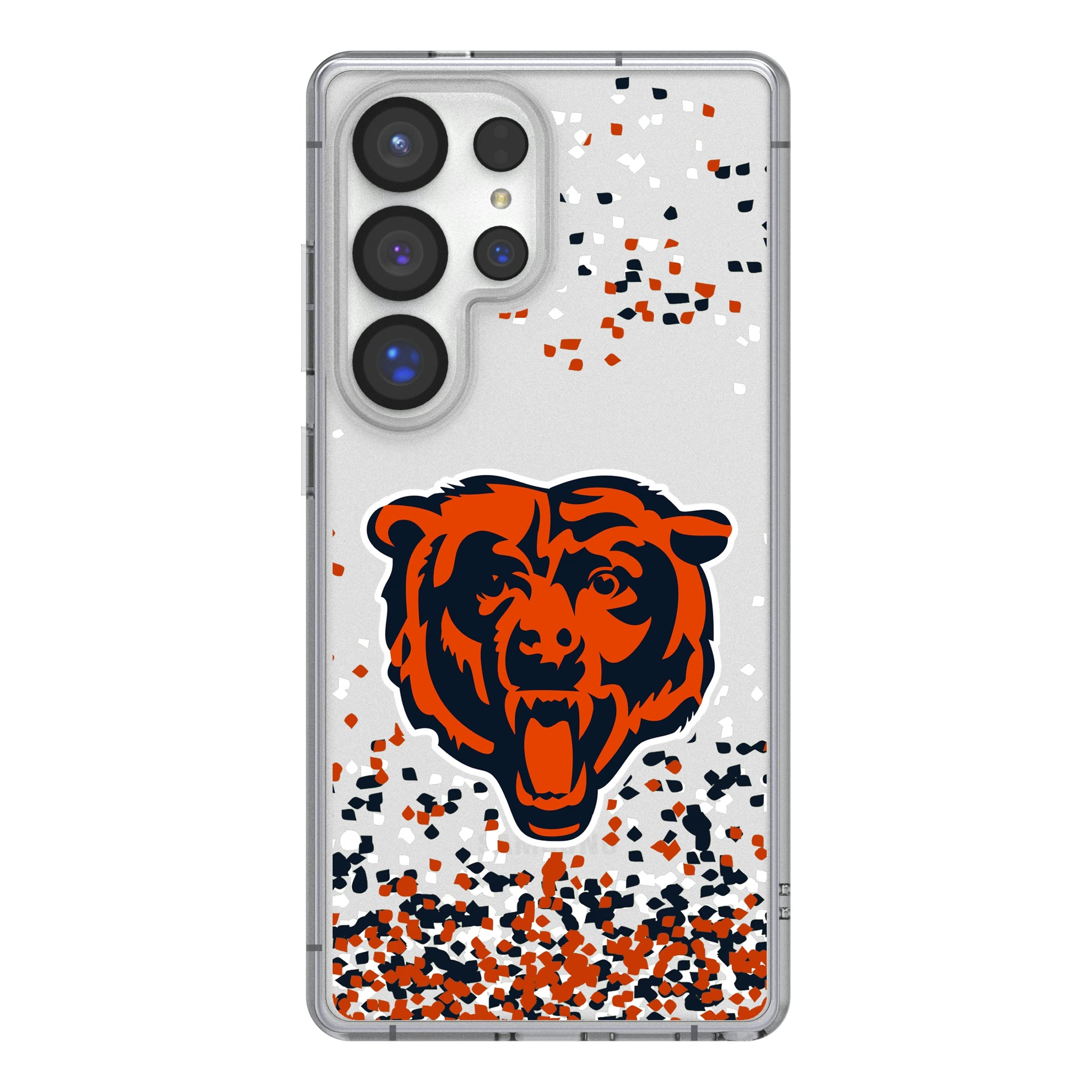Chicago Bears Confetti Galaxy Clear Phone Case for Samsung Galaxy