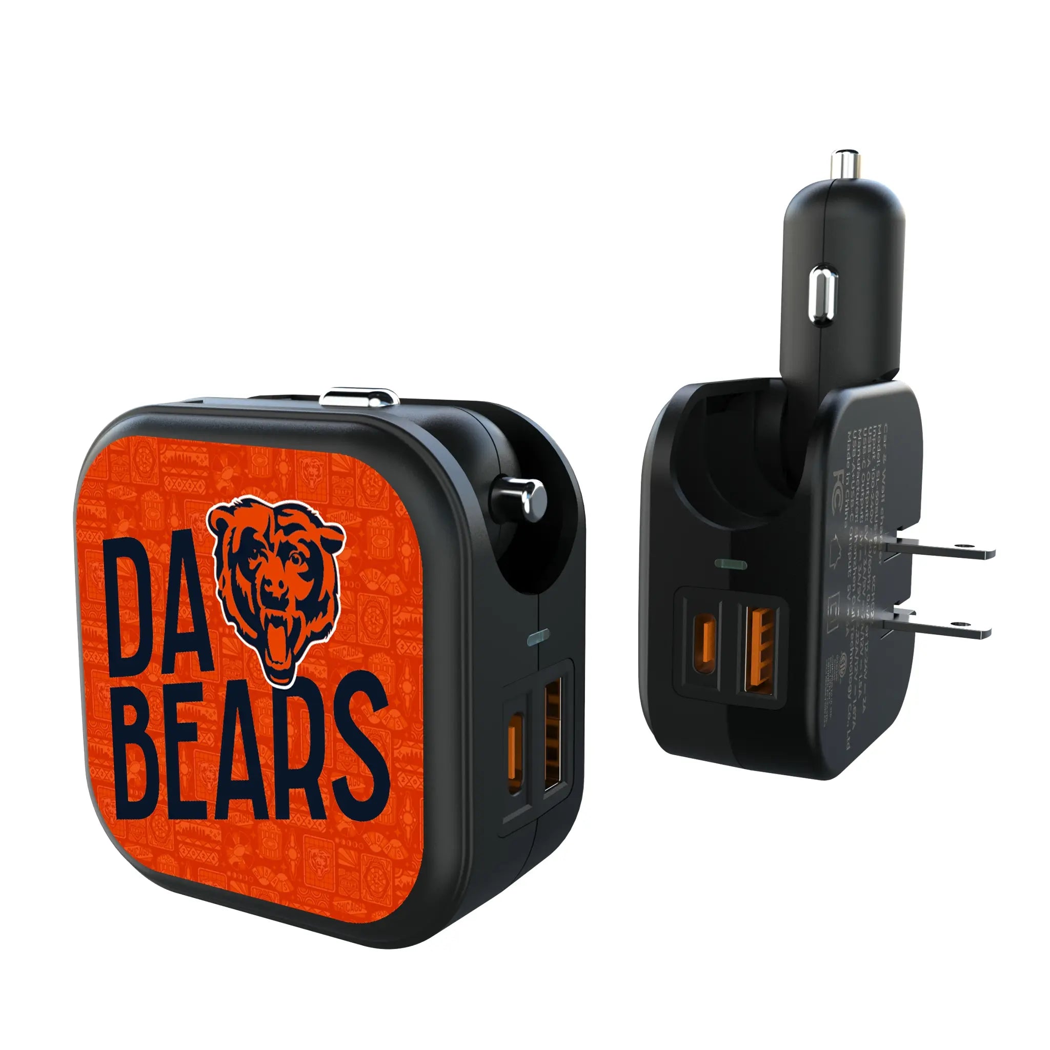 Chicago Bears Deco 2 in 1 USB A/C Charger