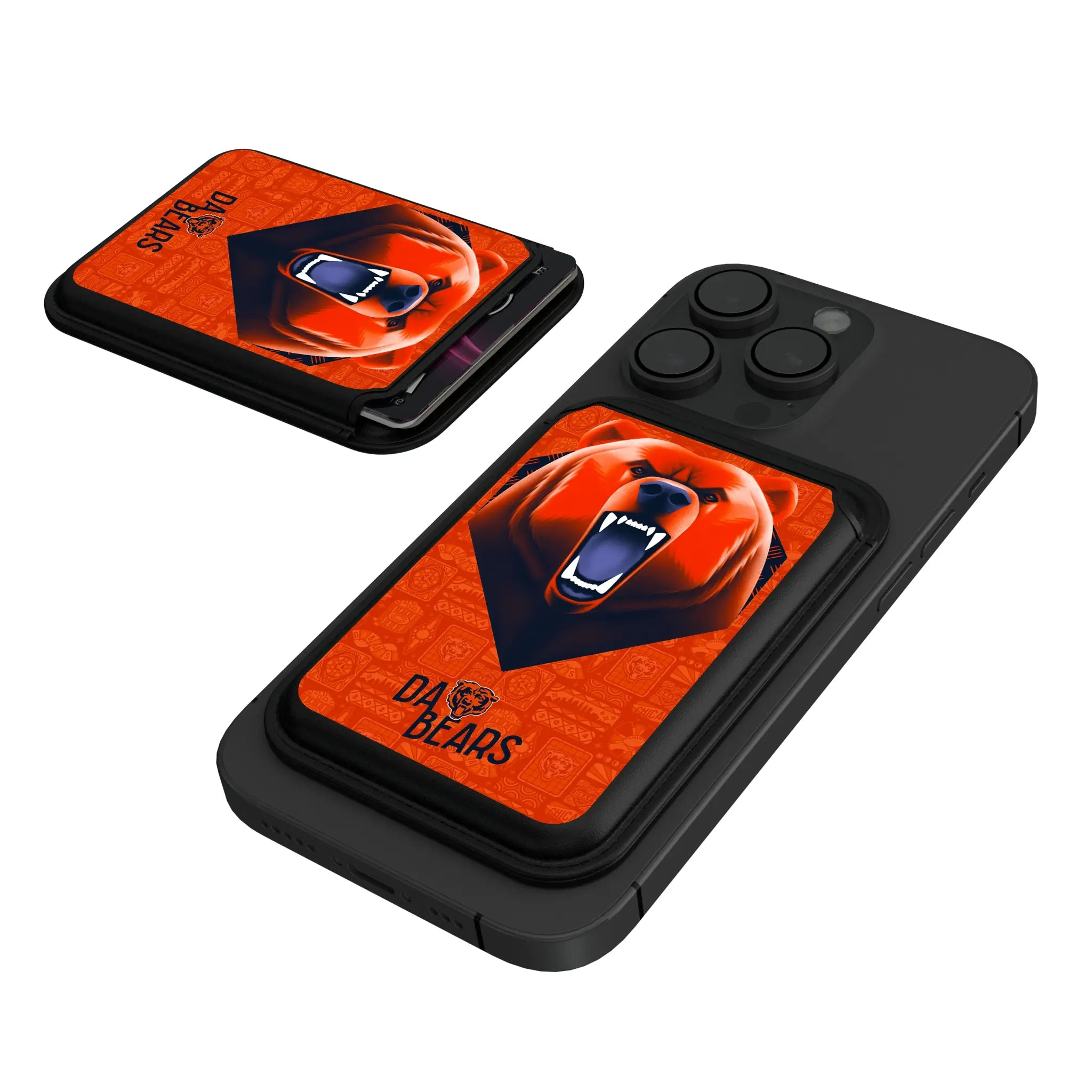 Chicago Bears Deco Black Magnetic Credit Card Wallet