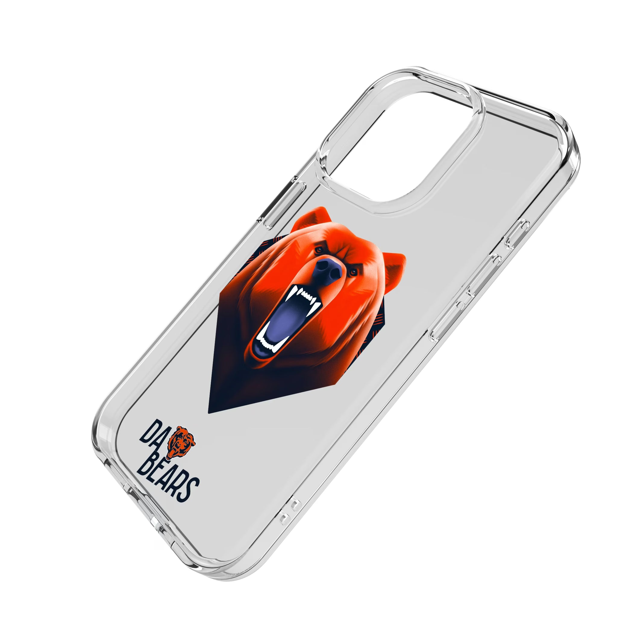 Chicago Bears Deco iPhone Clear Phone Case for Apple iPhone - Isometric View