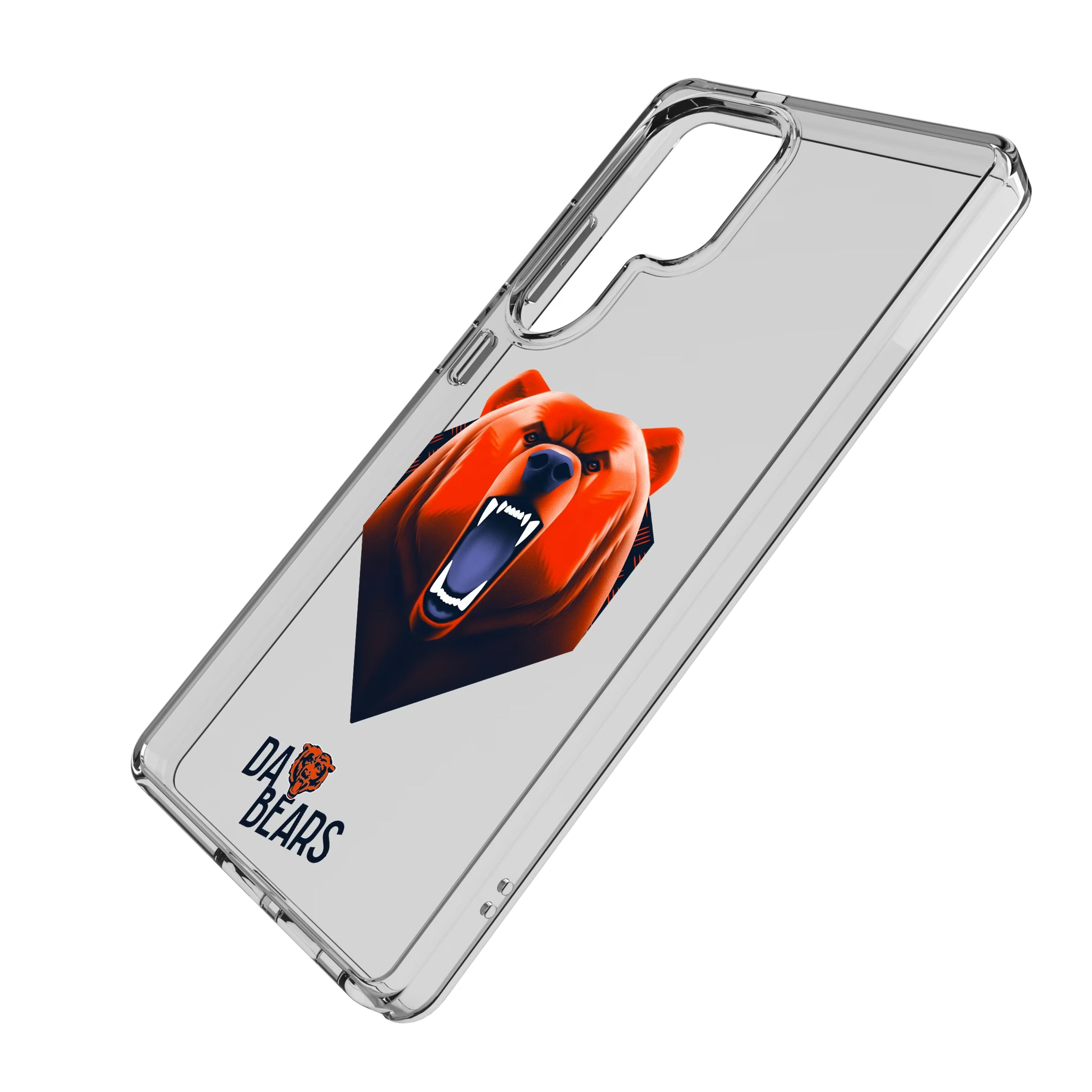Chicago Bears Deco Galaxy Clear Phone Case for Samsung Galaxy - Isometric View