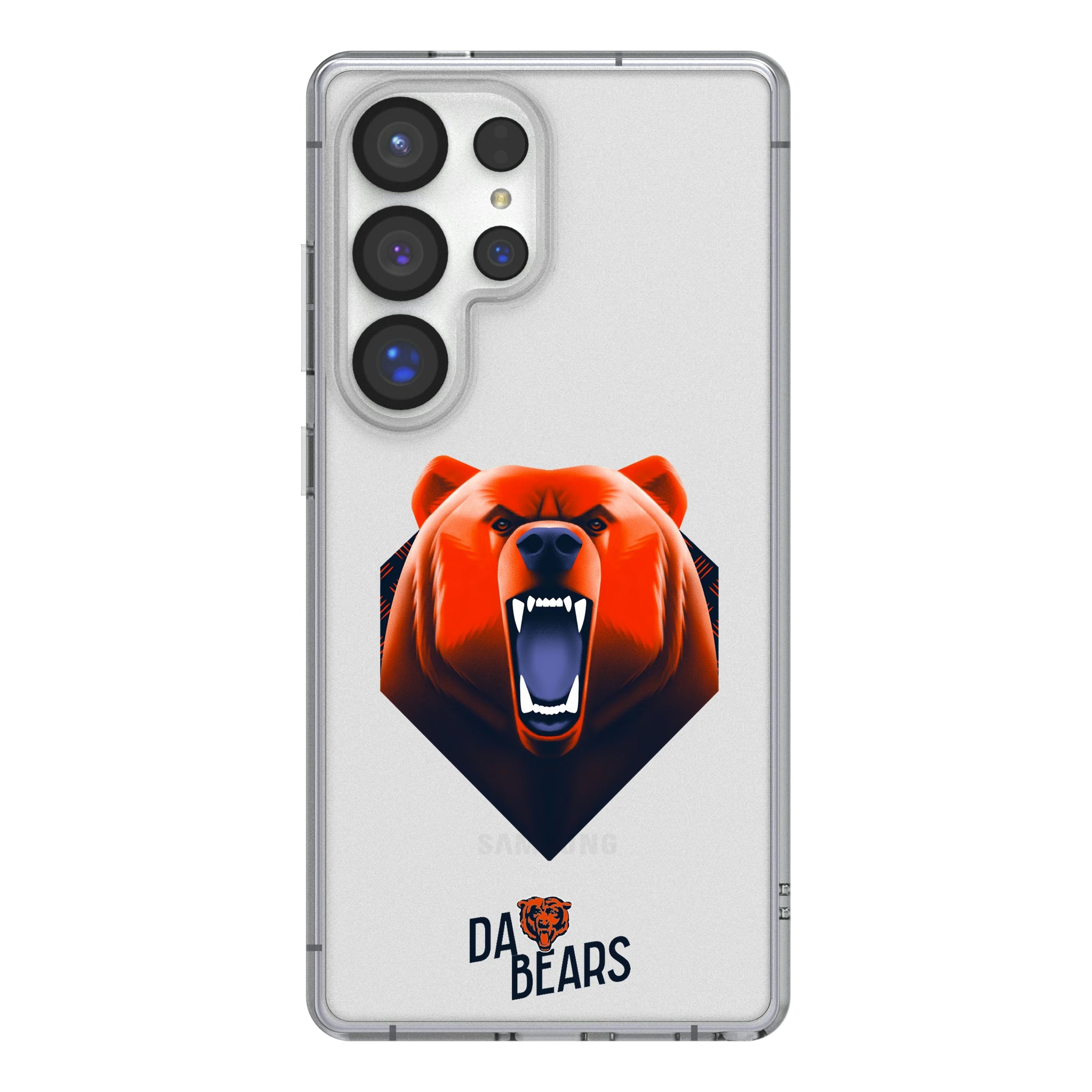Chicago Bears Deco Galaxy Clear Phone Case for Samsung Galaxy
