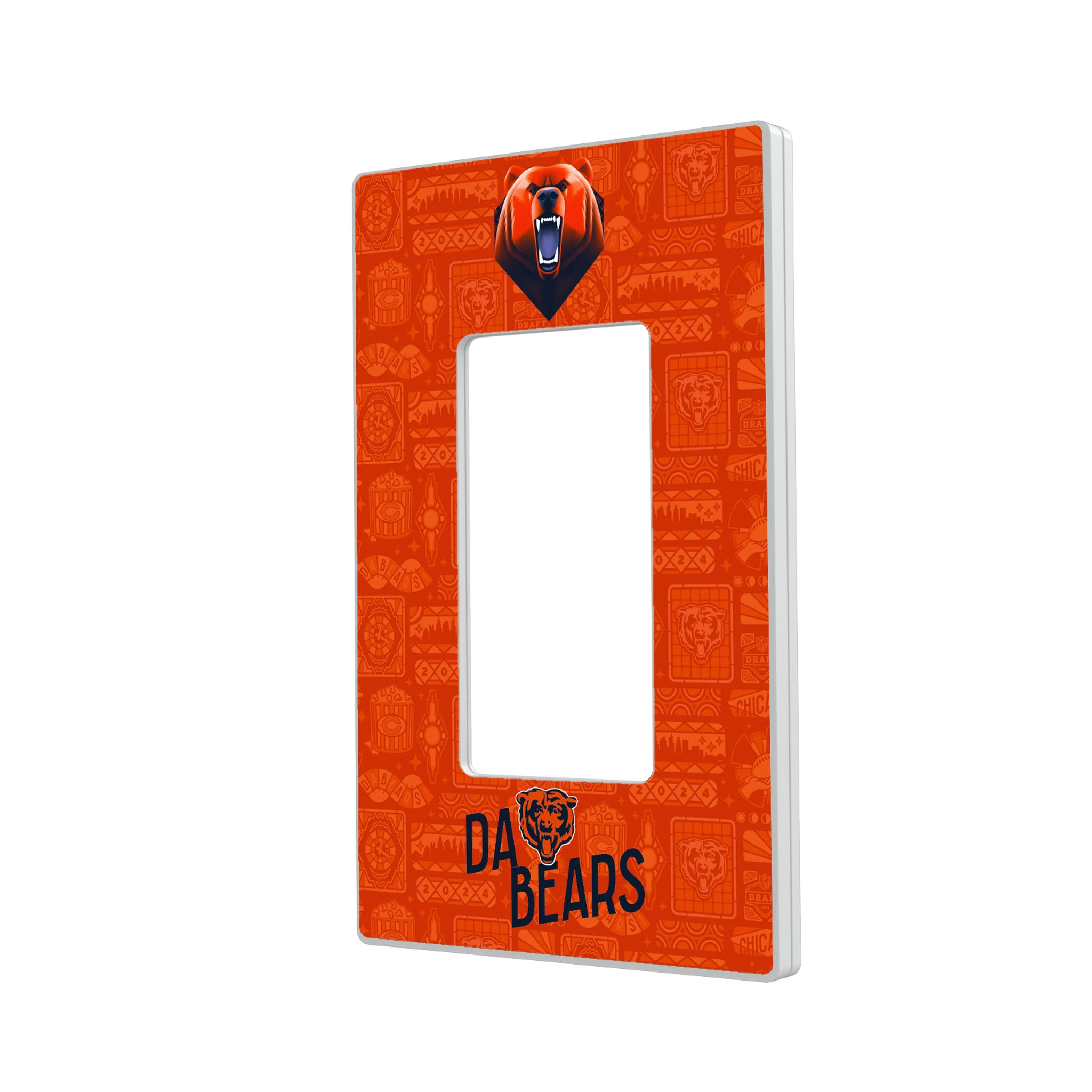 Chicago Bears Deco Hidden-Screw Light Switch Plate#Style_Single Rocker