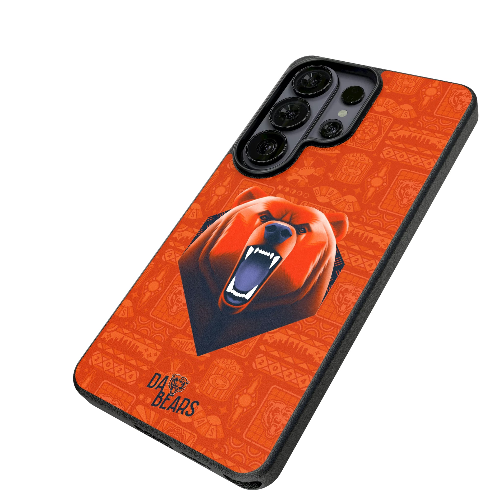 Chicago Bears Deco Galaxy MagSafe Compatible Phone Case for Samsung Galaxy - Isometric View