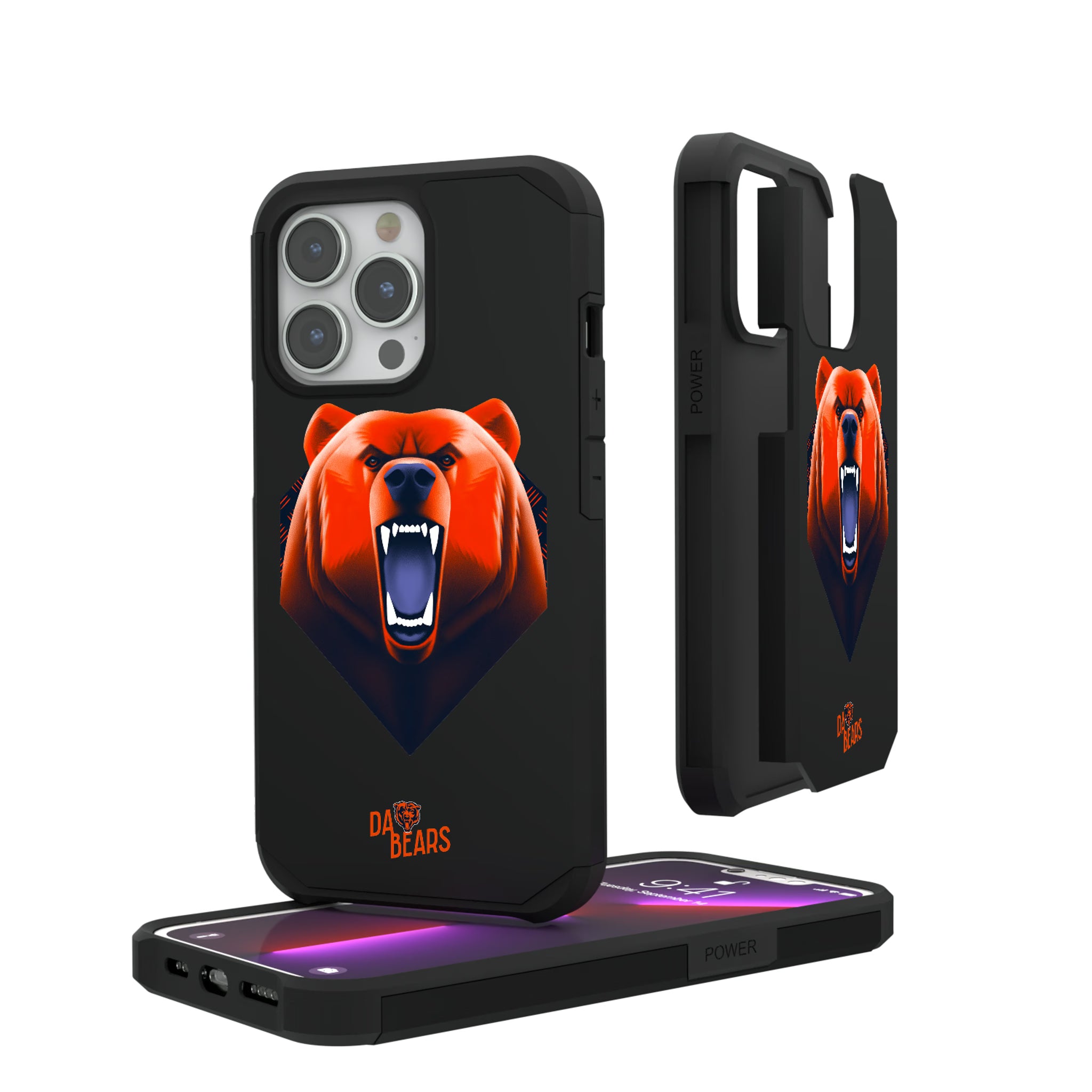 Chicago Bears Deco iPhone Rugged Phone Case for Apple iPhone#Device_iPhone 13 Pro