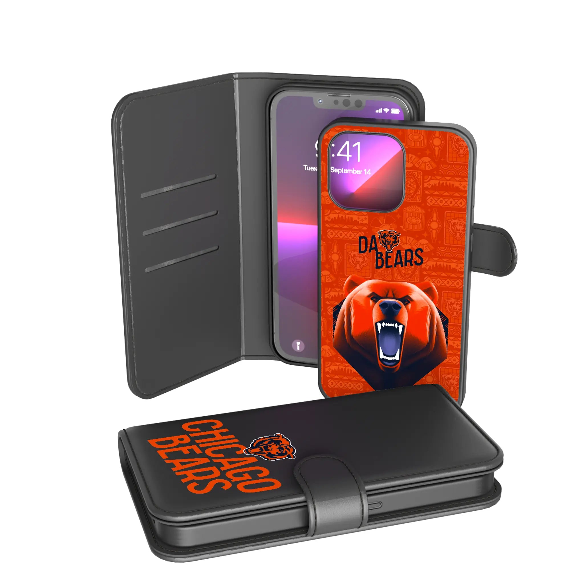 Chicago Bears Deco iPhone Wallet Phone Case for Apple iPhone