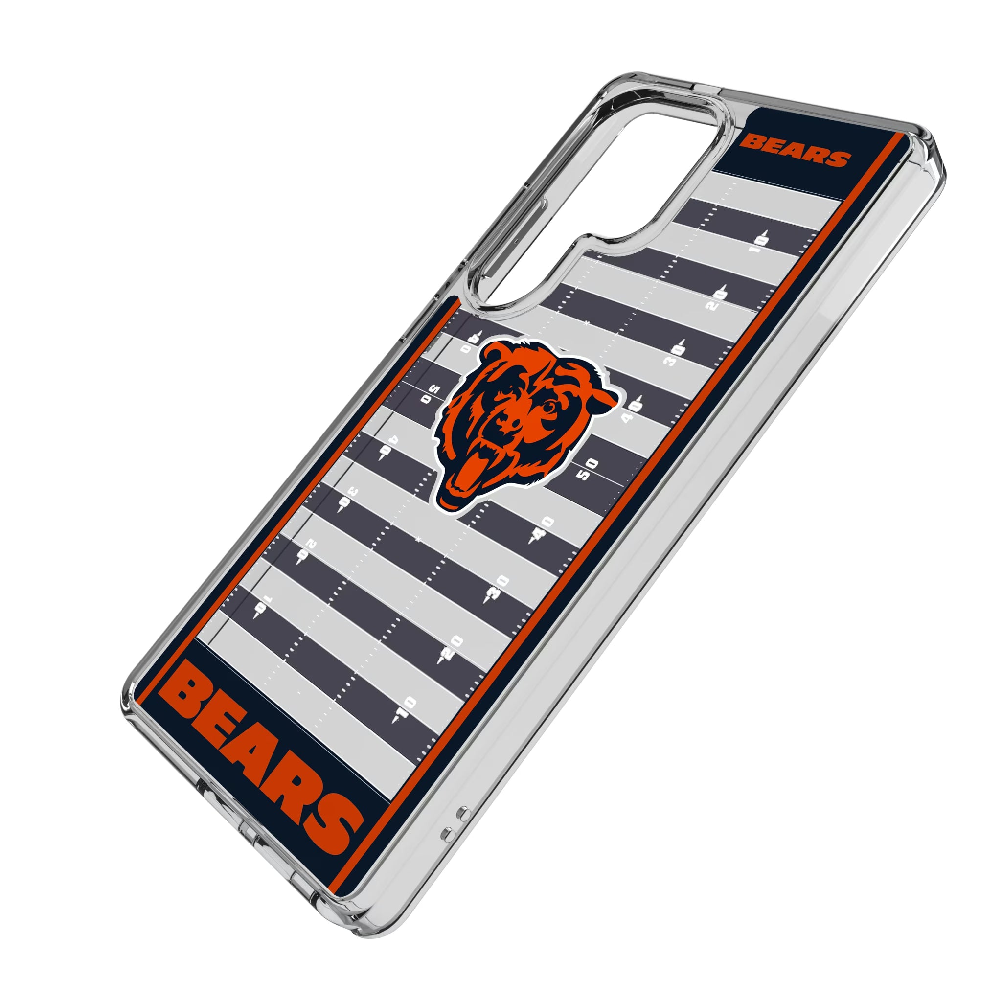 Chicago Bears Field Galaxy Clear Phone Case for Samsung Galaxy - Isometric View