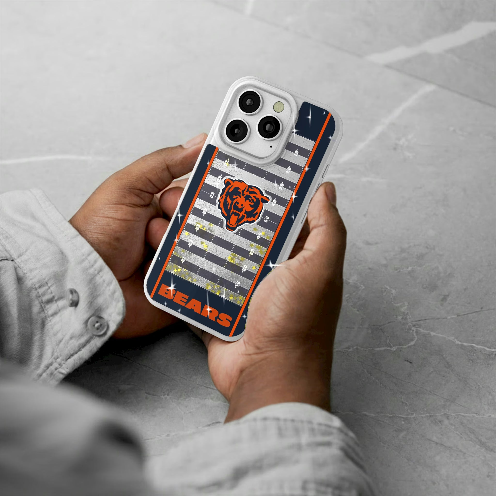 Chicago Bears Field iPhone Glitter Phone Case for Apple iPhone - Lifestyle#Device_iPhone 16 Pro