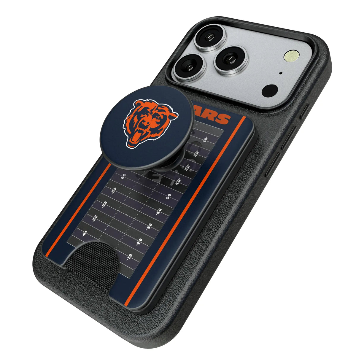 Chicago Bears Field Popsockets Wallet Magnetic - Isometric View