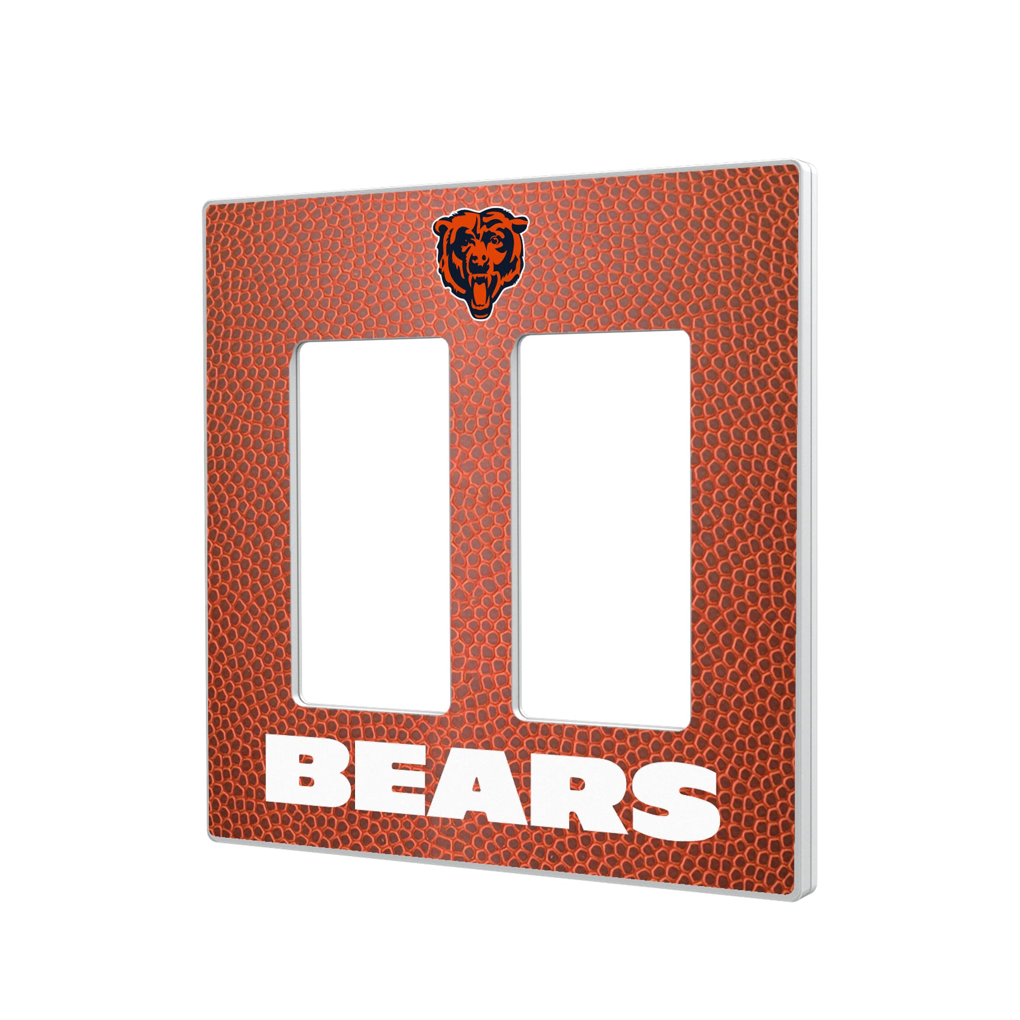 Chicago Bears Football Hidden-Screw Light Switch Plate#Style_Double Rocker