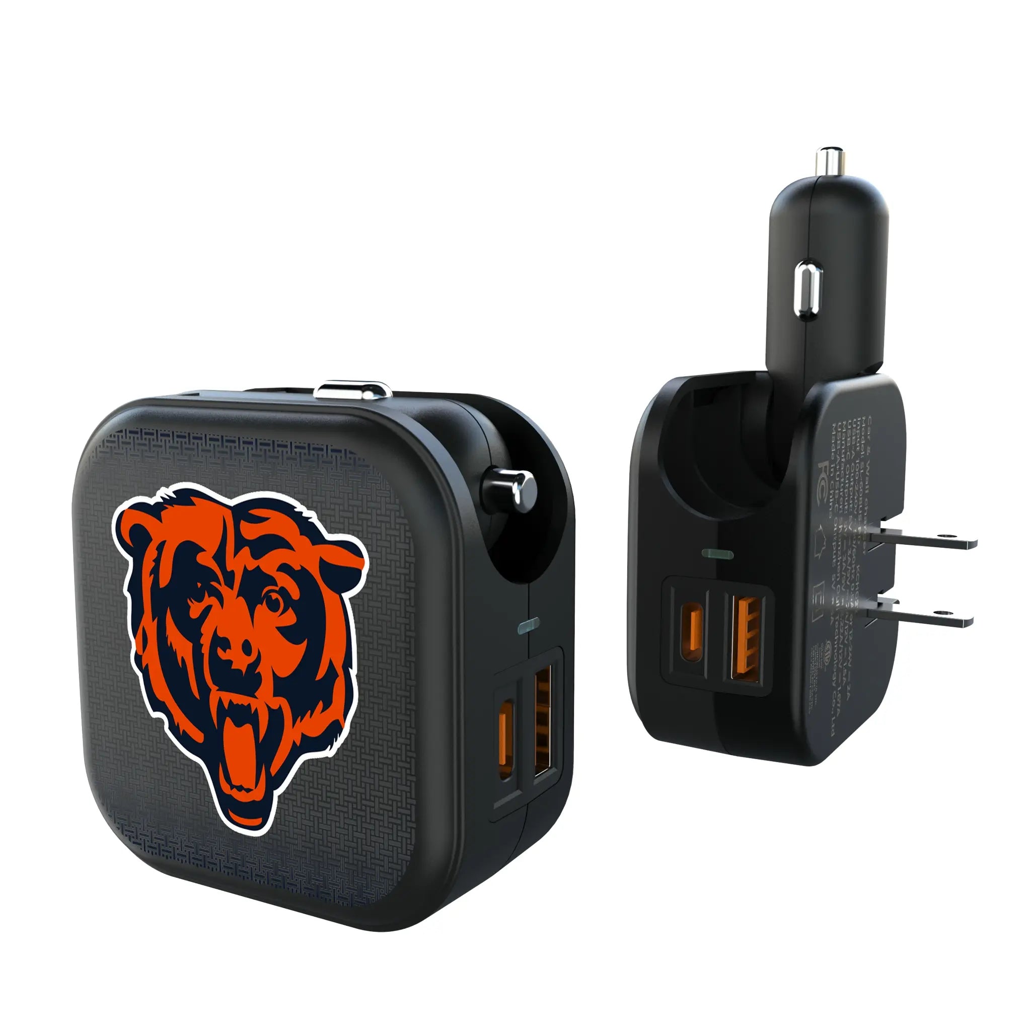 Chicago Bears Linen 2 in 1 USB A/C Charger