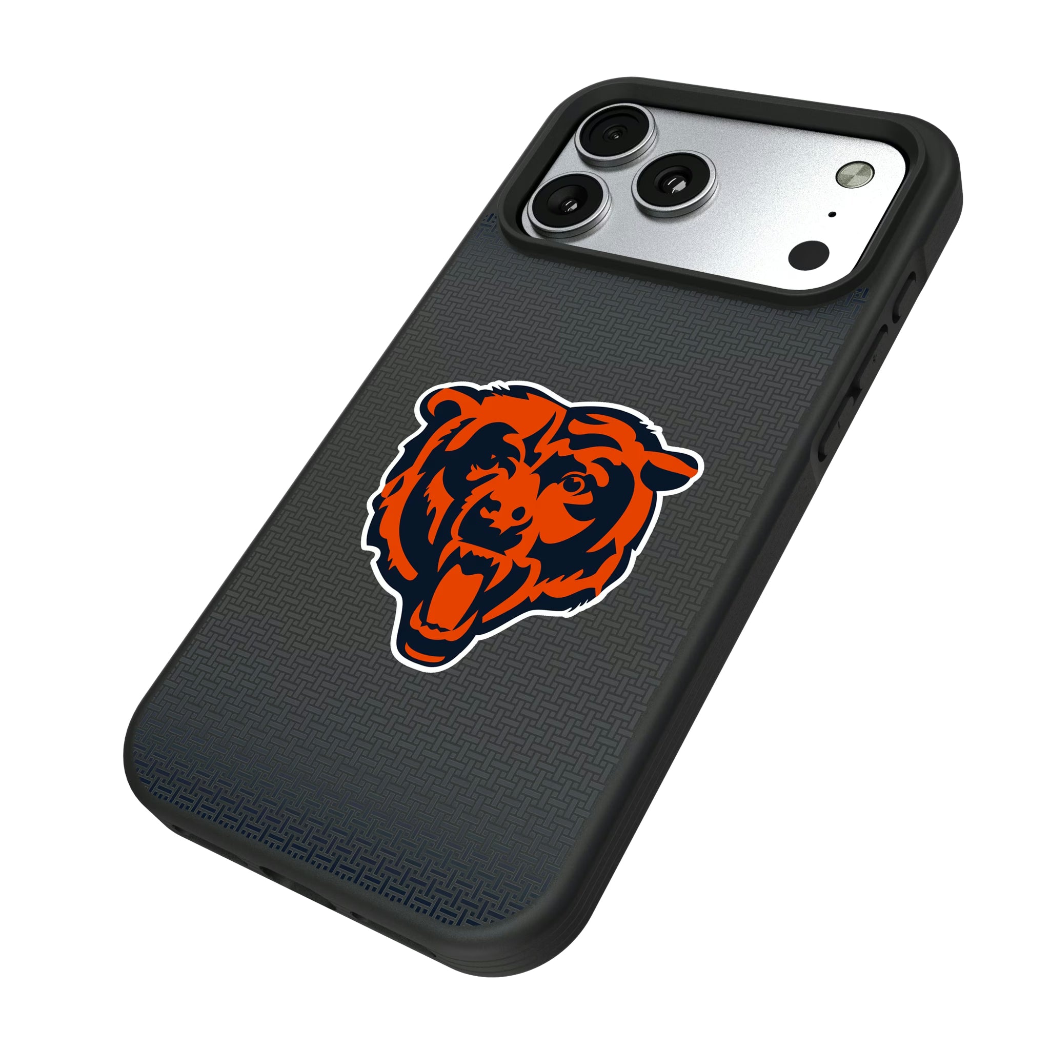 Chicago Bears Linen iPhone Bump Phone Case for Apple iPhone - Isometric View#Device_iPhone 17 Pro Max