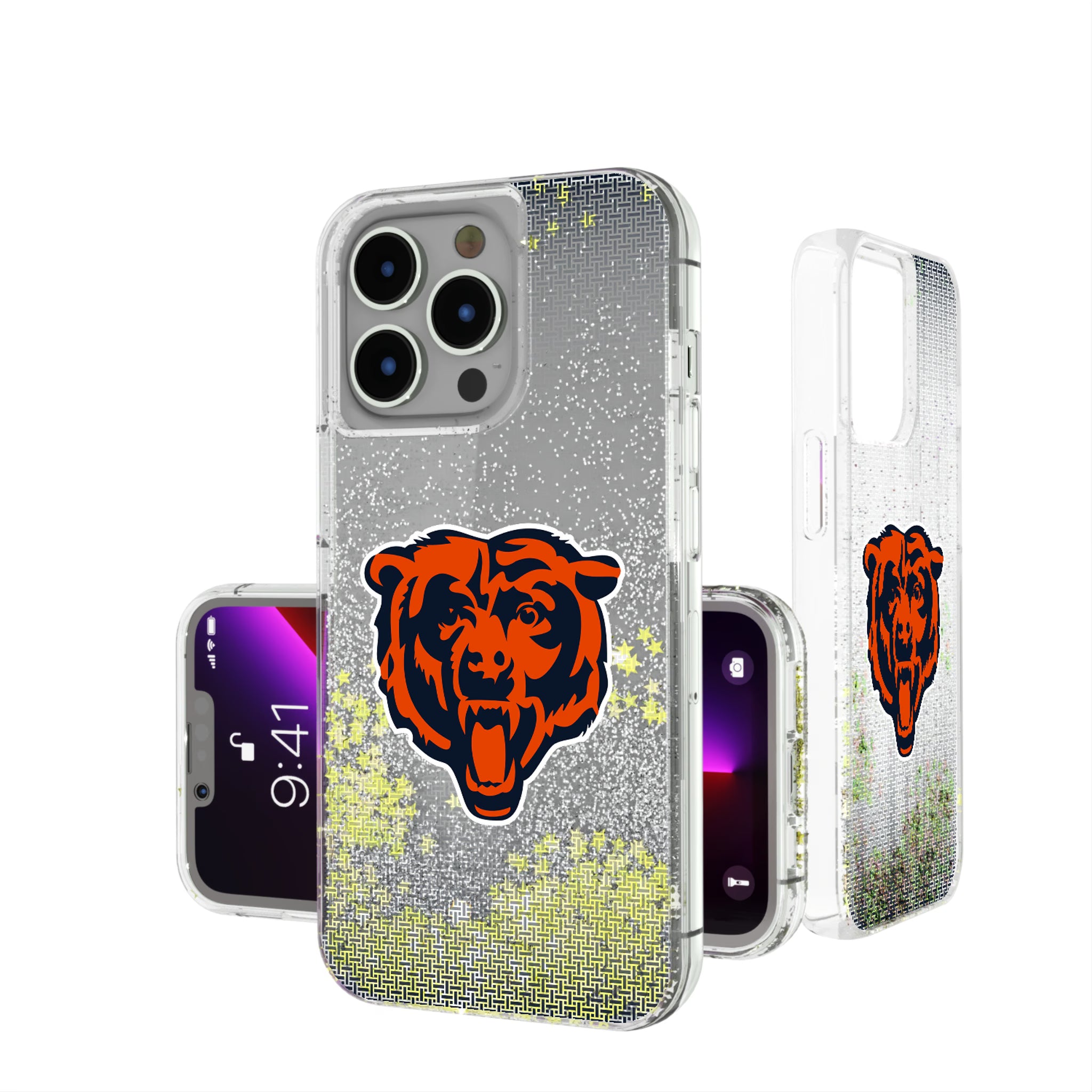 Chicago Bears Linen iPhone Glitter Phone Case for Apple iPhone