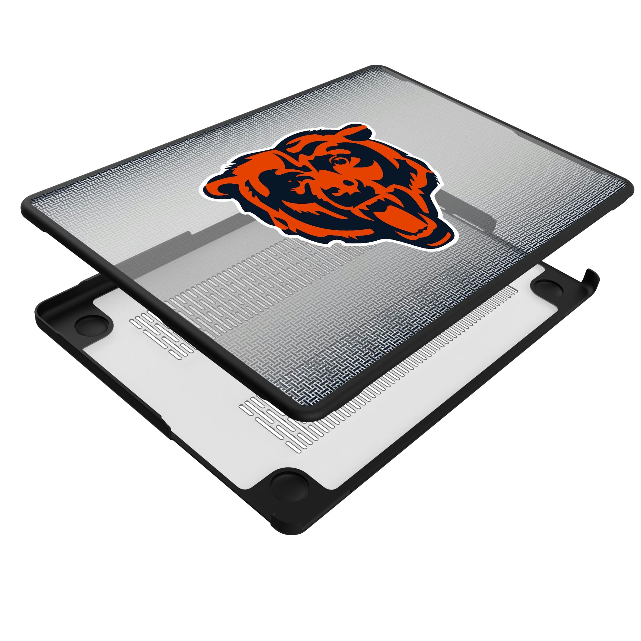 Chicago Bears Linen MacBook Laptop Case for Apple MacBook - Isometric View#Device_MacBook Pro (14-inch, 2021) / MacBook Pro (14-inch, 2023) / MacBook Pro (14-inch, 2024)