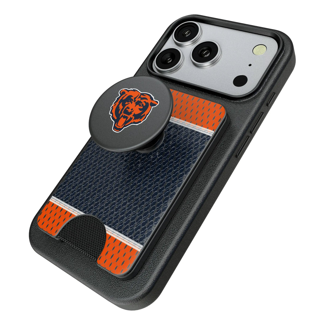 Chicago Bears Mesh Popsockets Wallet Magnetic - Isometric View
