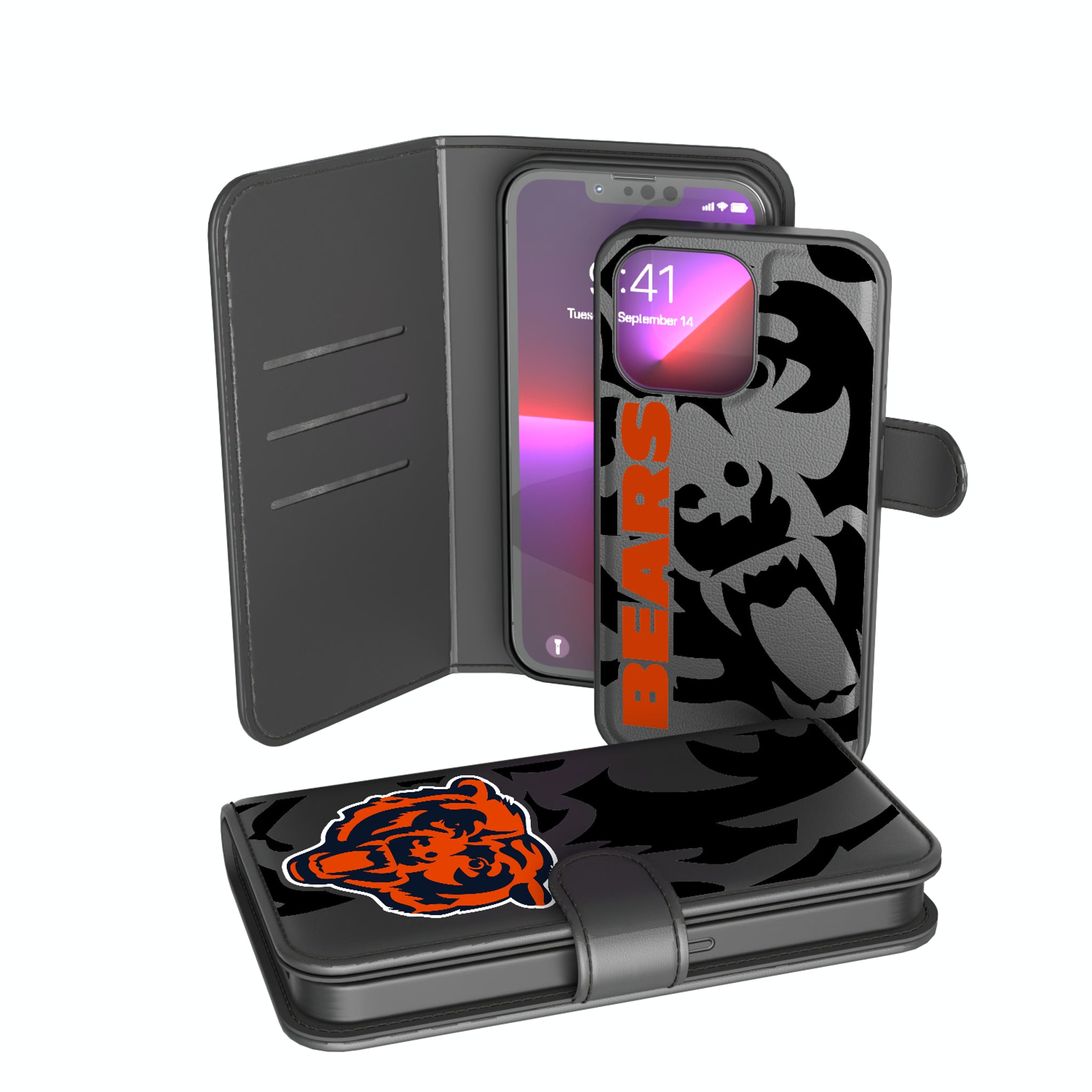 Chicago Bears Monocolor Tilt iPhone Wallet Phone Case for Apple iPhone