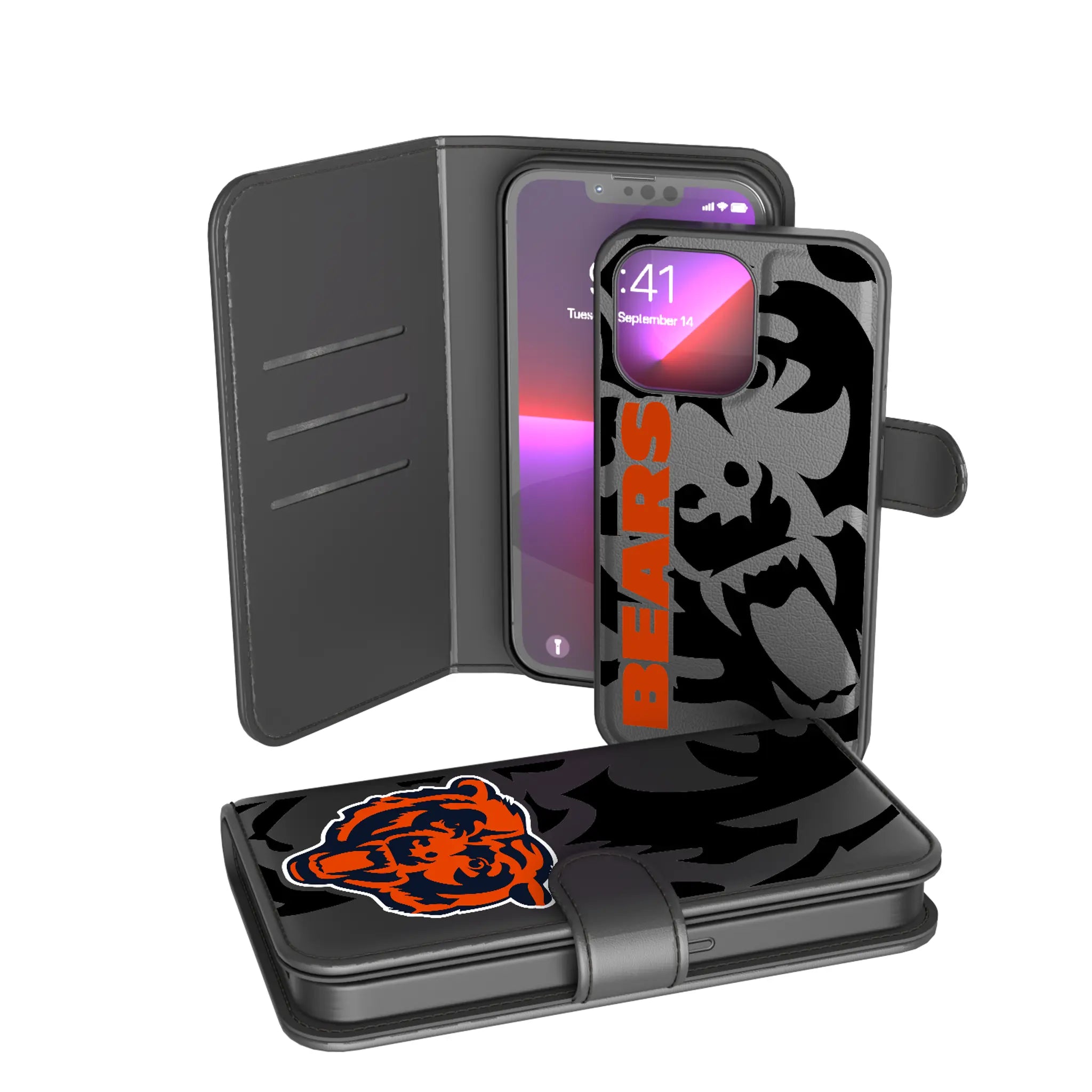 Chicago Bears Monocolor Tilt iPhone Wallet Phone Case for Apple iPhone
