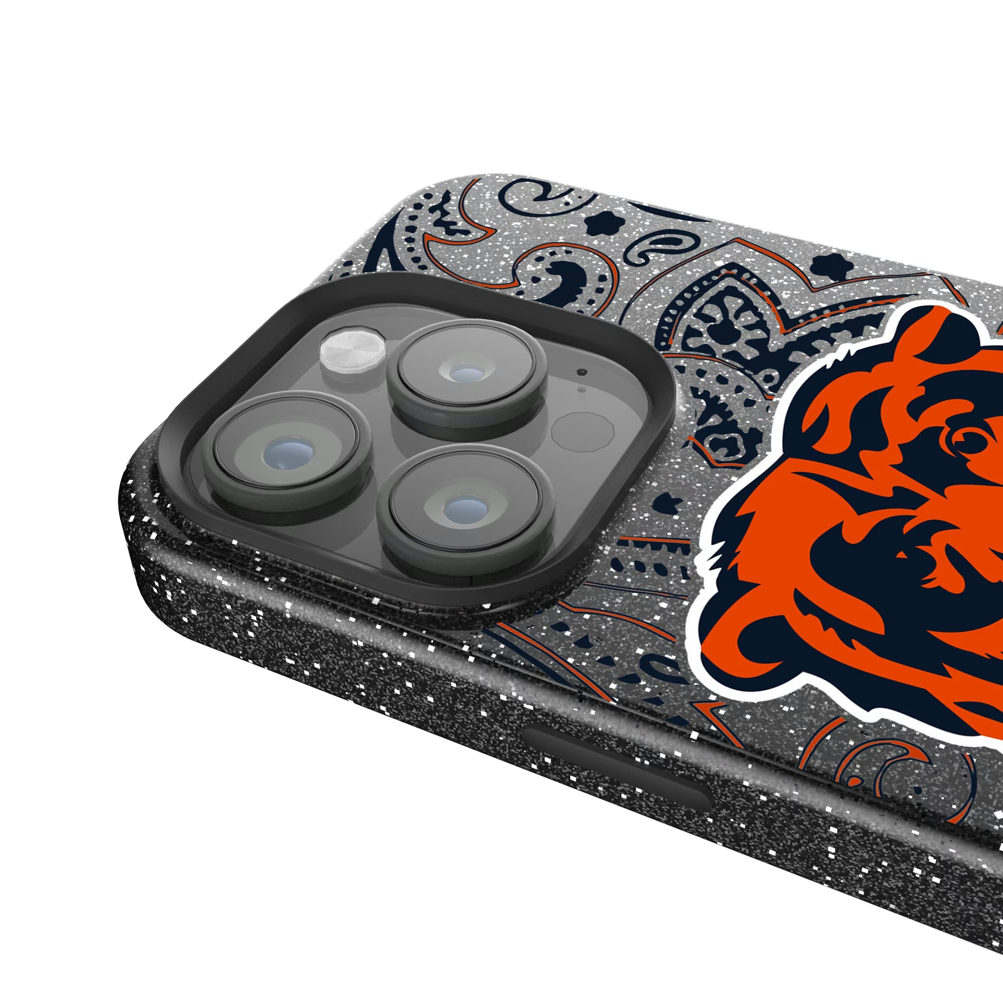 Chicago Bears Paisley iPhone Bling Phone Case for Apple iPhone - Detail