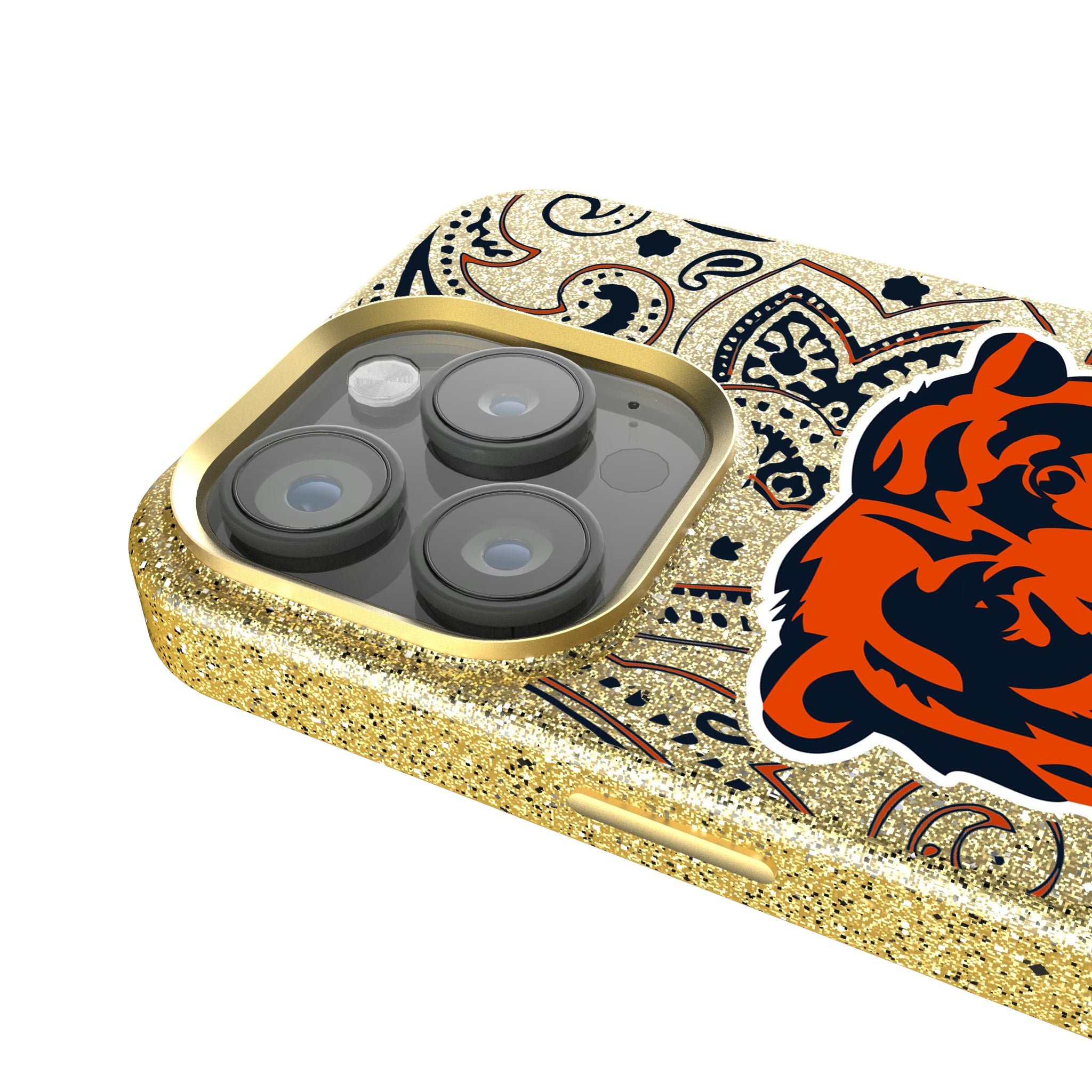 Chicago Bears Paisley iPhone Bling Phone Case for Apple iPhone - Detail