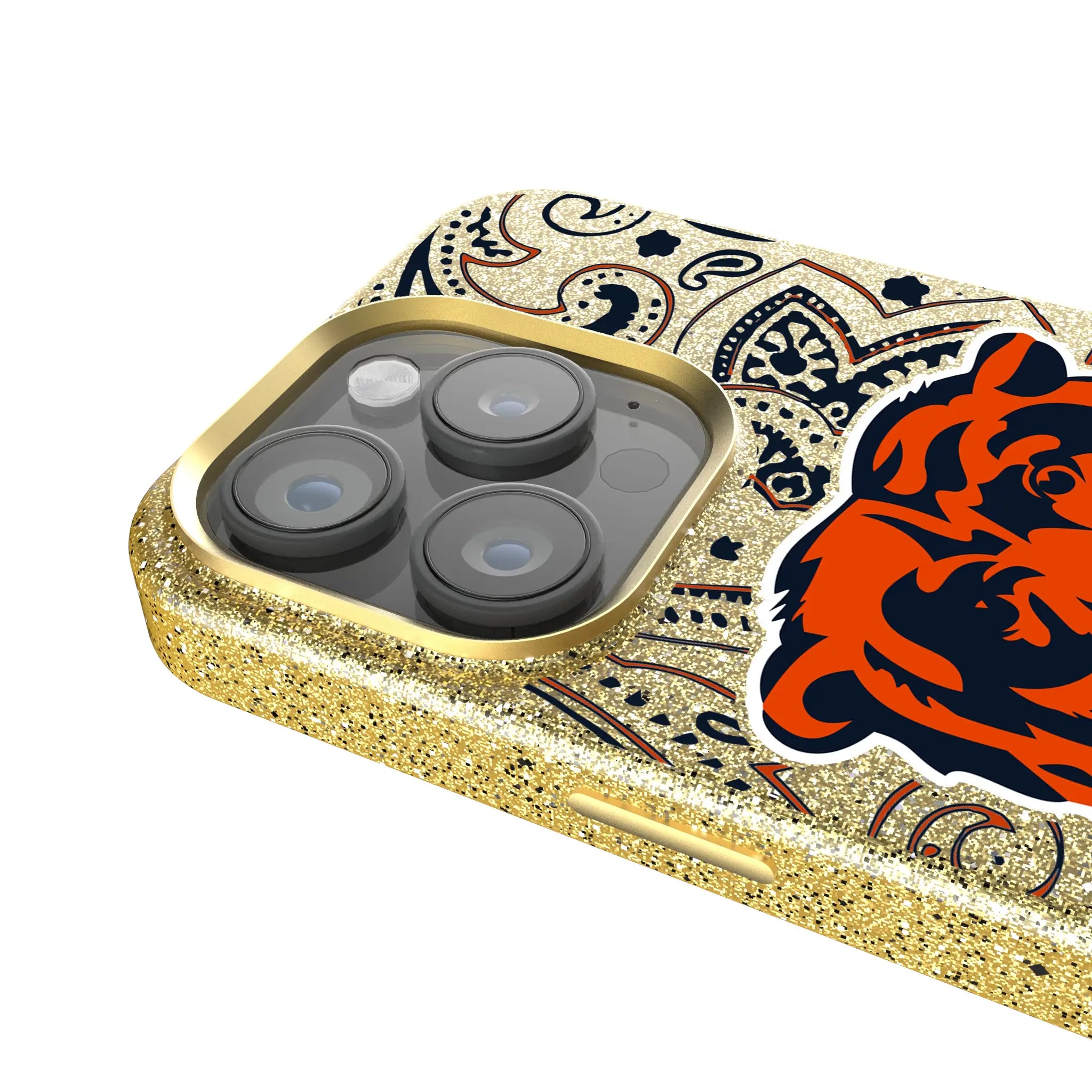 Chicago Bears Paisley iPhone Bling Phone Case for Apple iPhone - Detail
