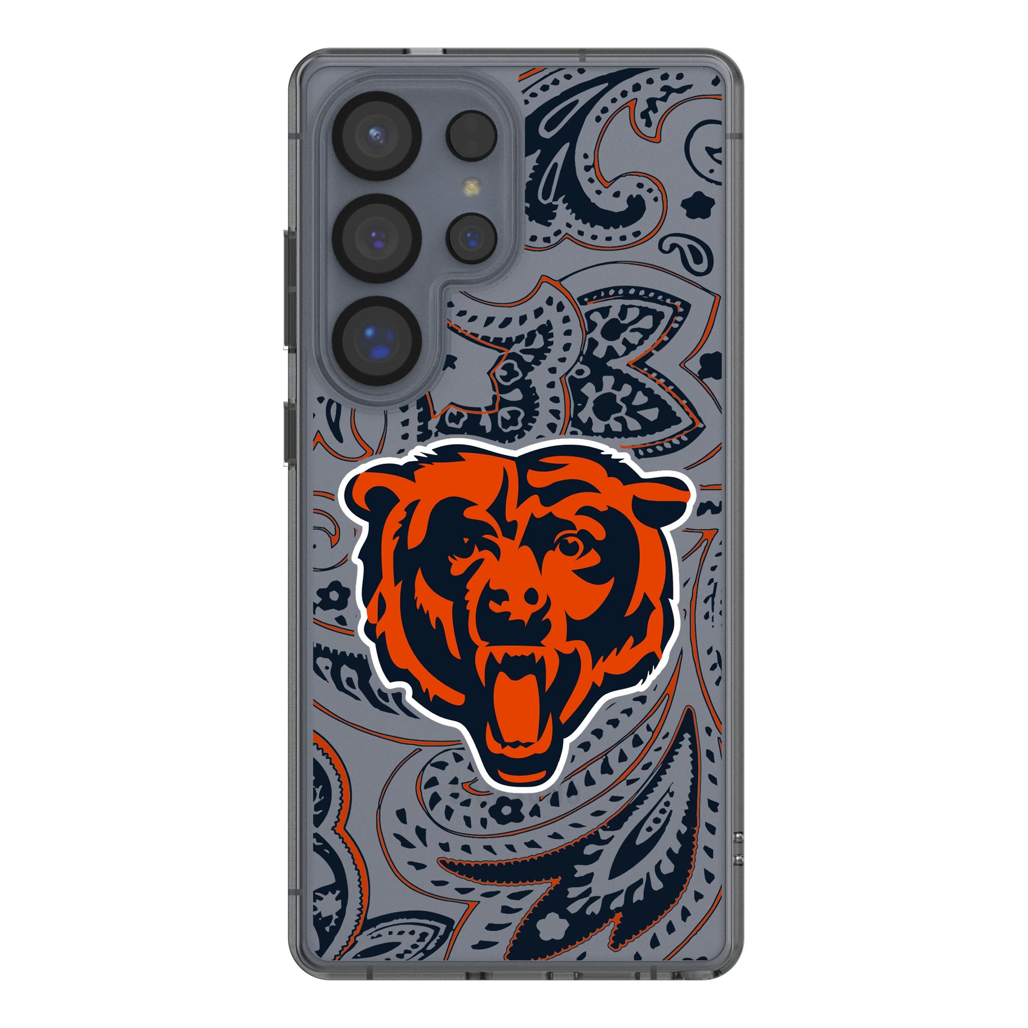 Chicago Bears Paisley Galaxy Clear Phone Case for Samsung Galaxy