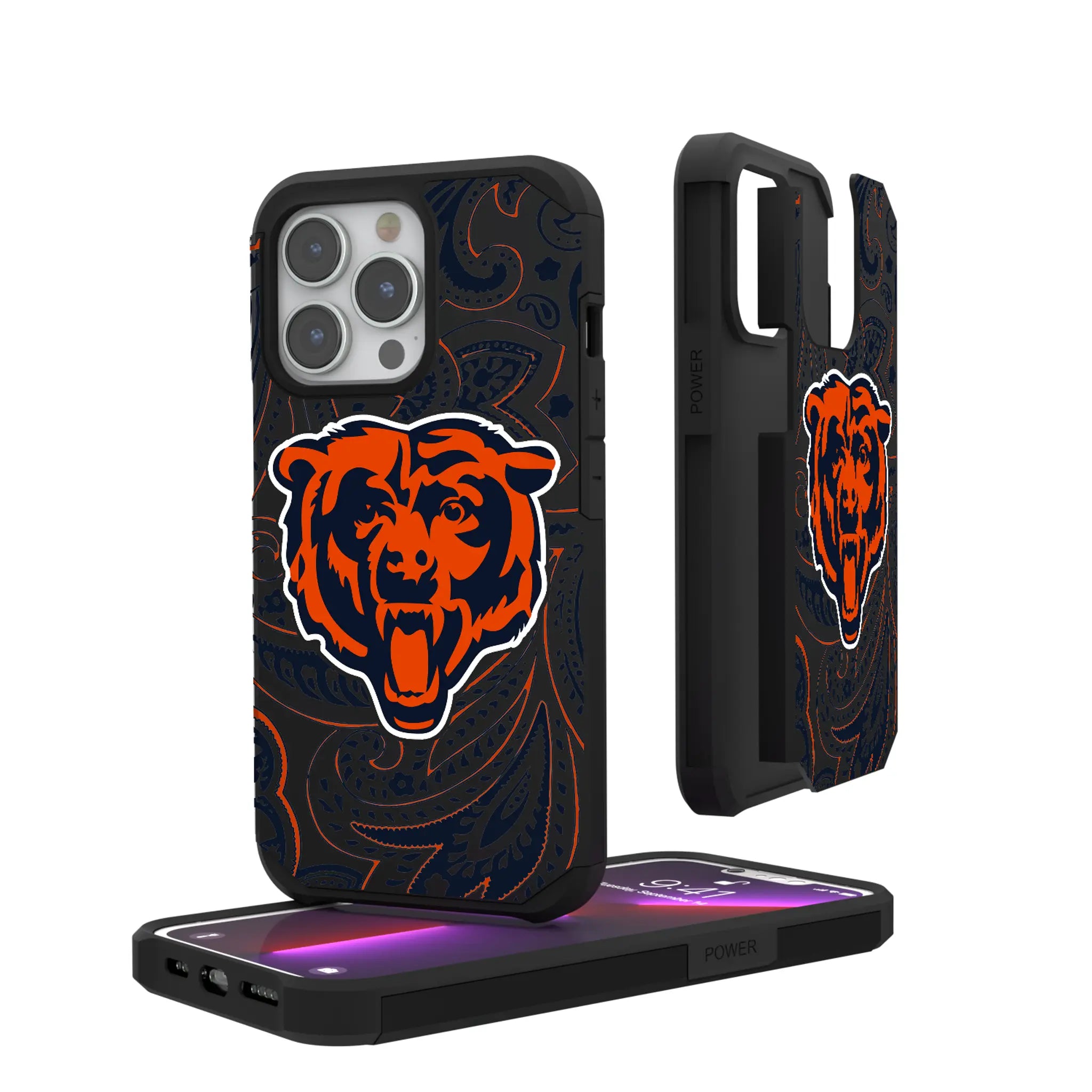 Chicago Bears Paisley iPhone Rugged Phone Case for Apple iPhone