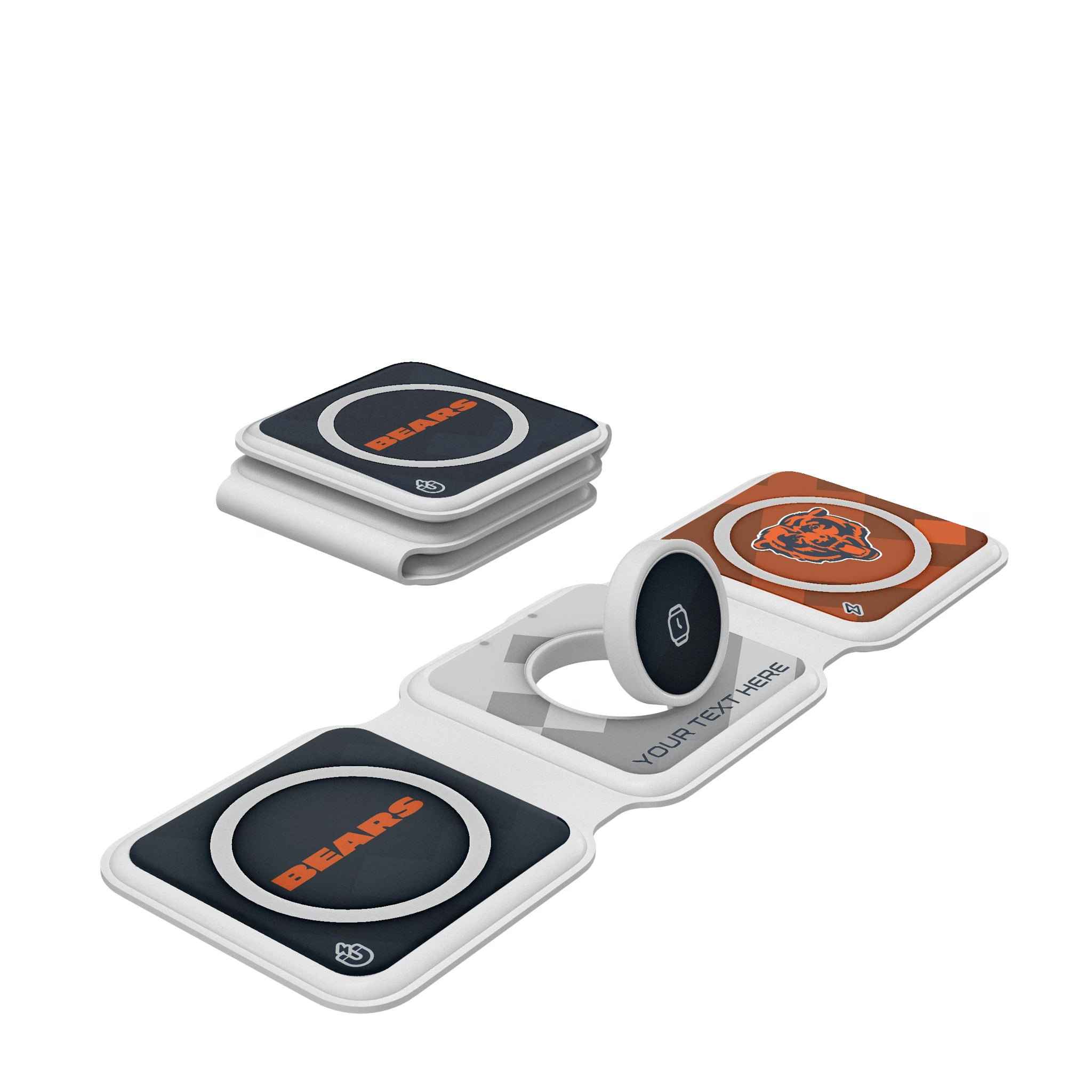 Chicago Bears Personalized Color Block Foldable 3 in 1 Charger