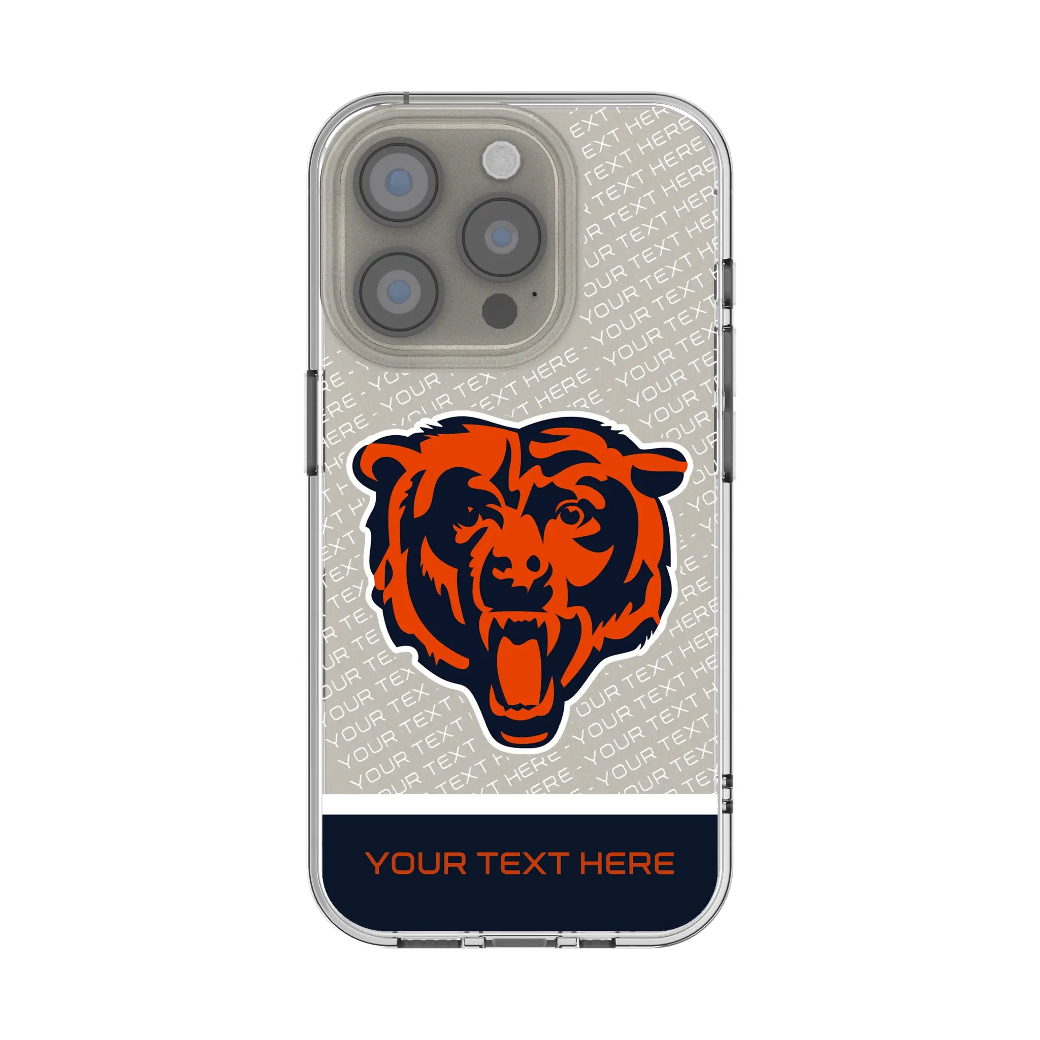 Chicago Bears Personalized EndZone Plus iPhone Clear Phone Case for Apple iPhone
