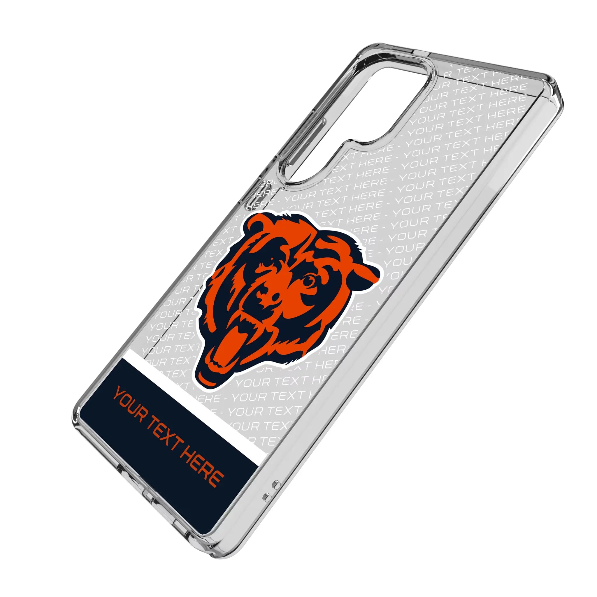 Chicago Bears Personalized EndZone Plus Galaxy Clear Phone Case for Samsung Galaxy - Isometric View#Device_Galaxy S25 Ultra