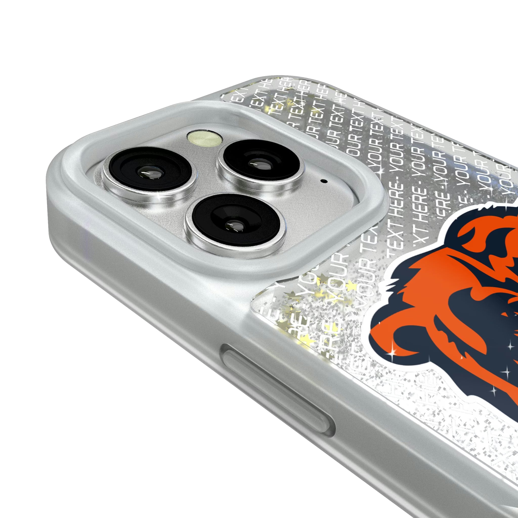 Chicago Bears Personalized EndZone Plus iPhone Glitter Phone Case for Apple iPhone - Detail#Device_iPhone 16 Pro
