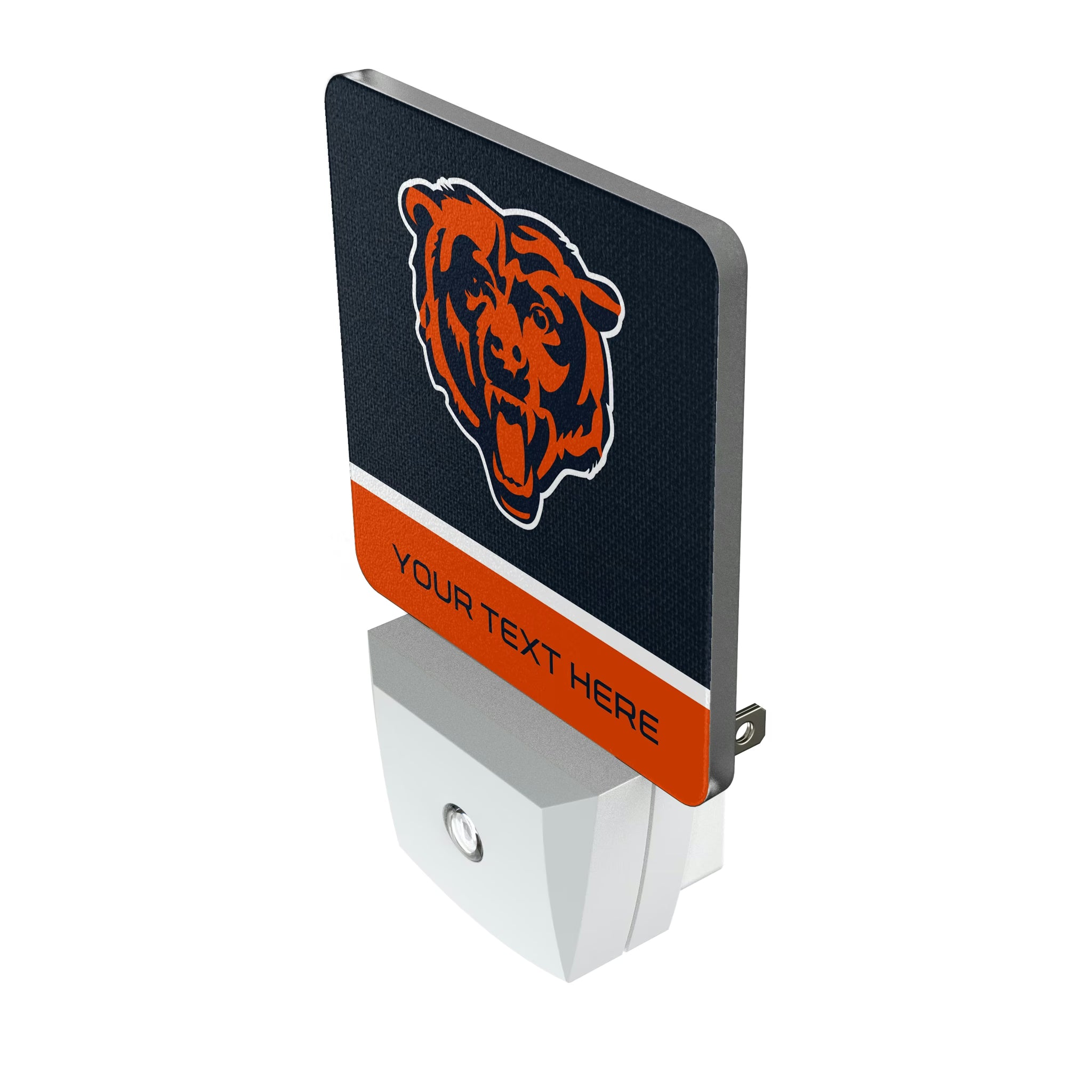 Chicago Bears Personalized Endzone Solid Night Light 2-Pack - Isometric View