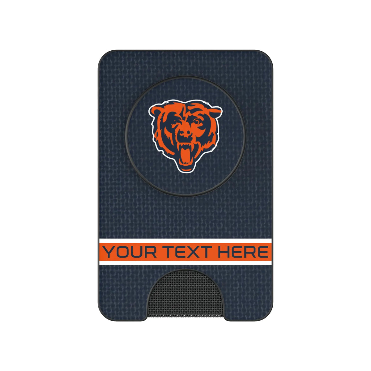 Chicago Bears Personalized Endzone Solid Popsockets Wallet Magnetic